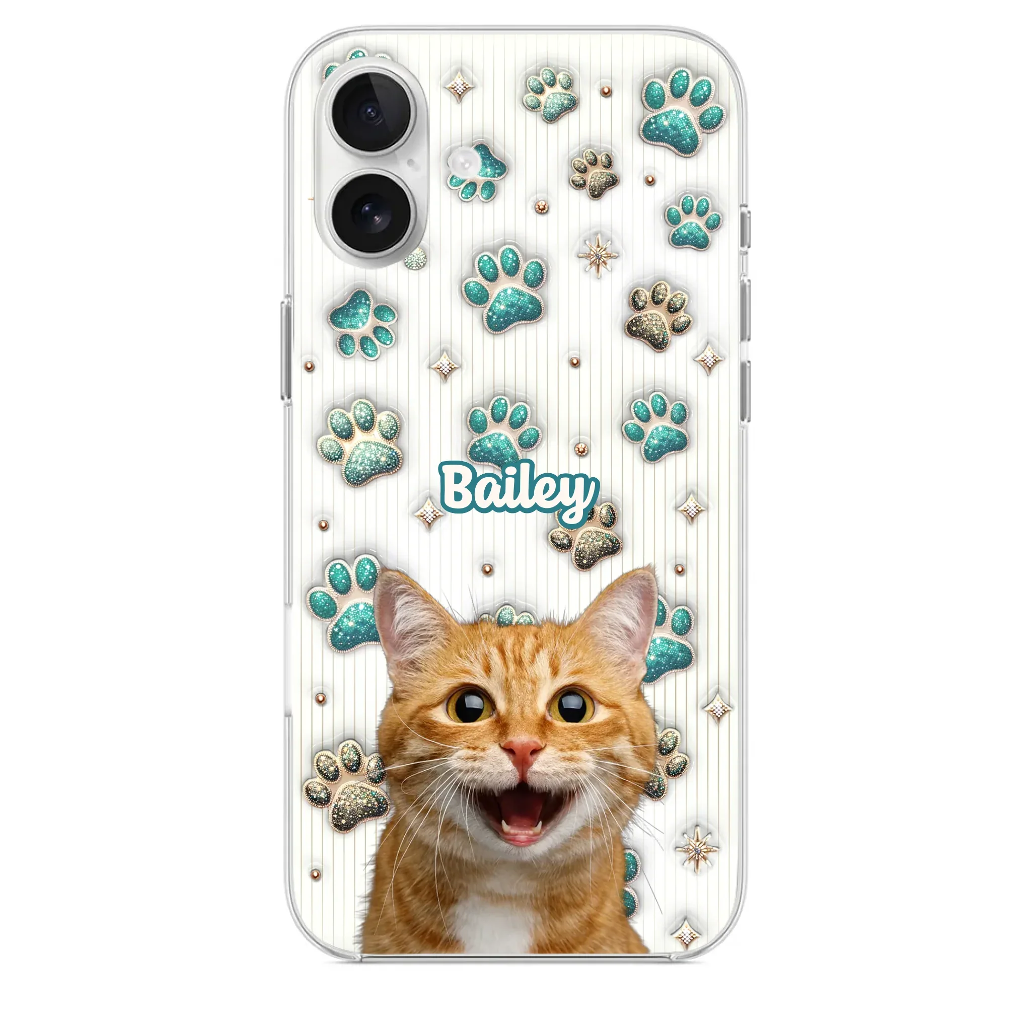 Custom Photo Cuteness Overload In Every Call - Dog & Cat Personalized Custom 3D Inflated Effect Printed Clear Phone Case - Gift For Pet Owners, Pet Lover