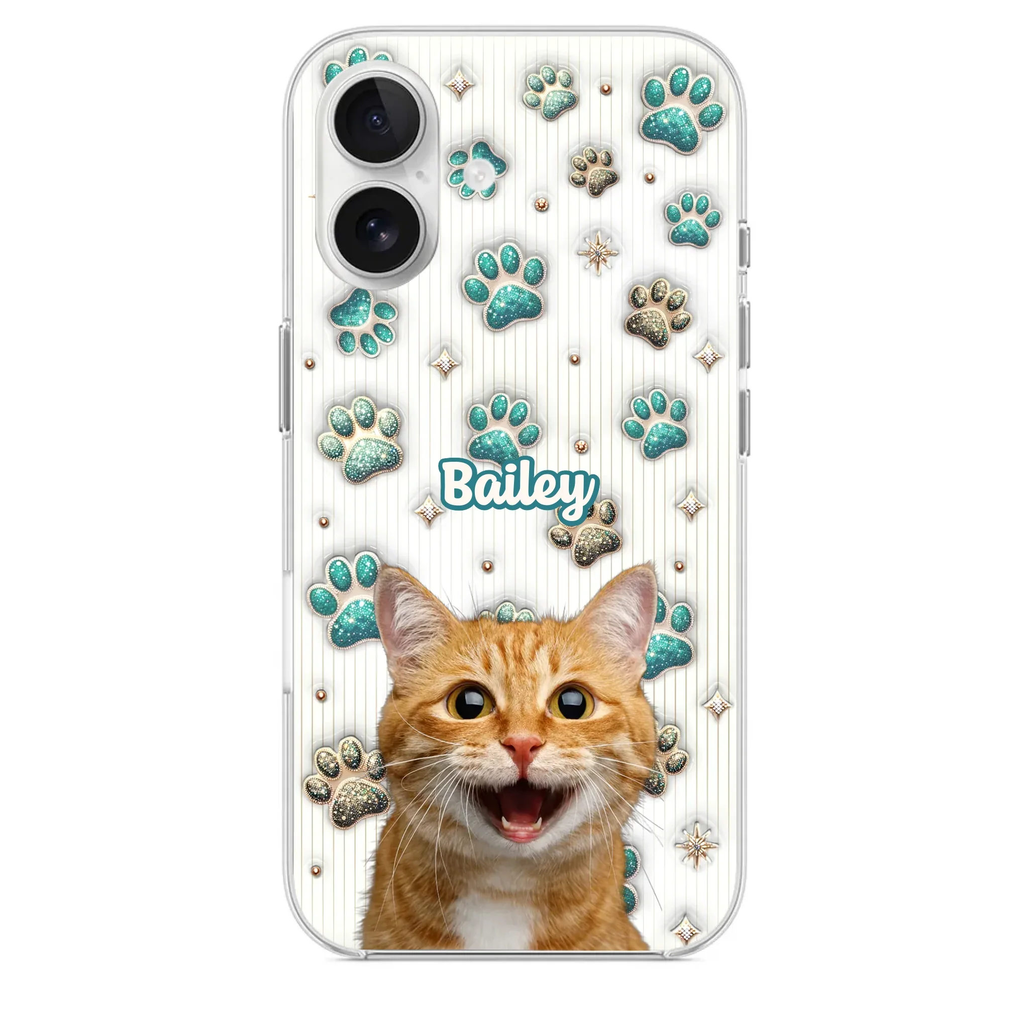 Custom Photo Cuteness Overload In Every Call - Dog & Cat Personalized Custom 3D Inflated Effect Printed Clear Phone Case - Gift For Pet Owners, Pet Lover