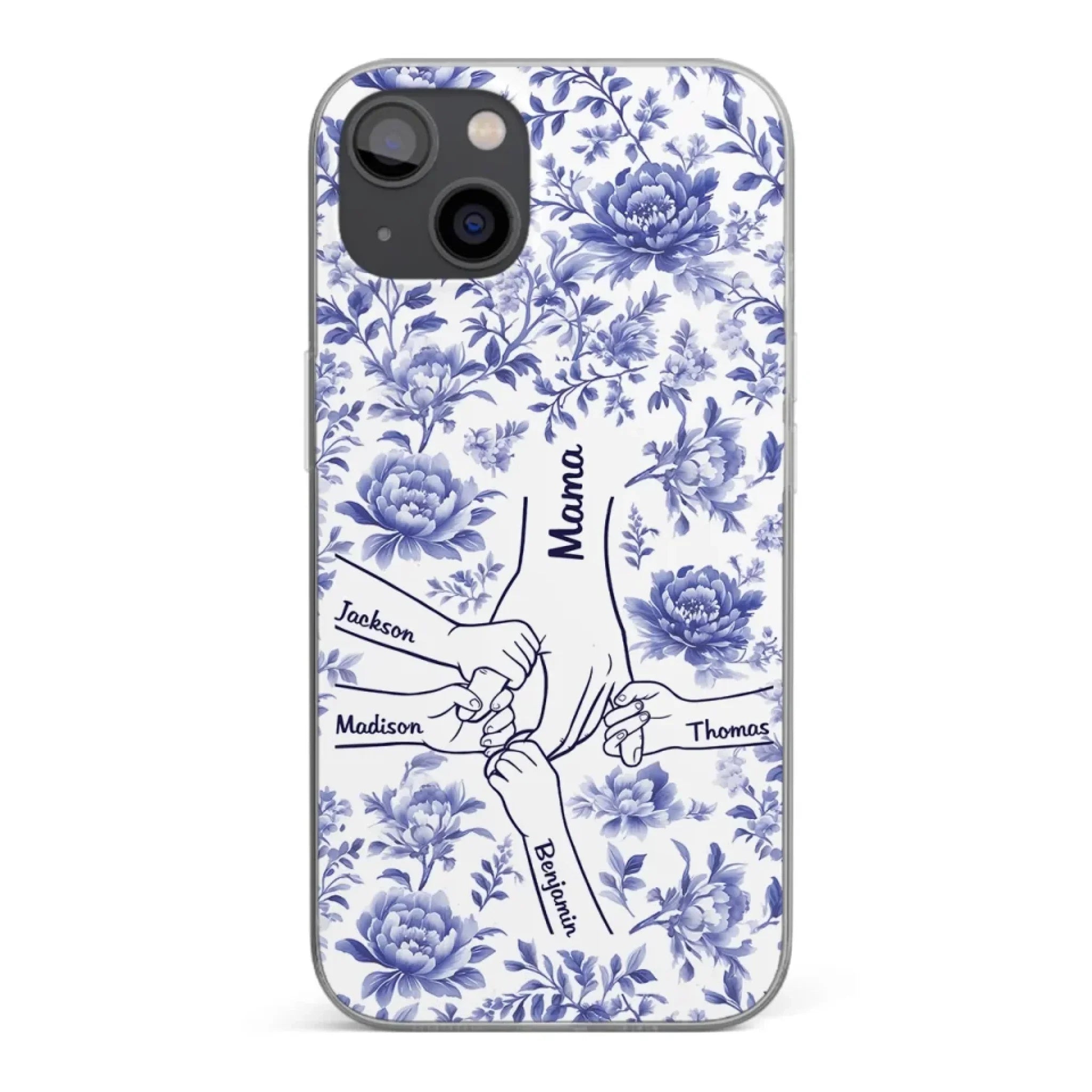 Love Grows In Every Moment - Family Personalized Custom Clear Phone Case - Mother's Day, Gift For Mom, Grandma