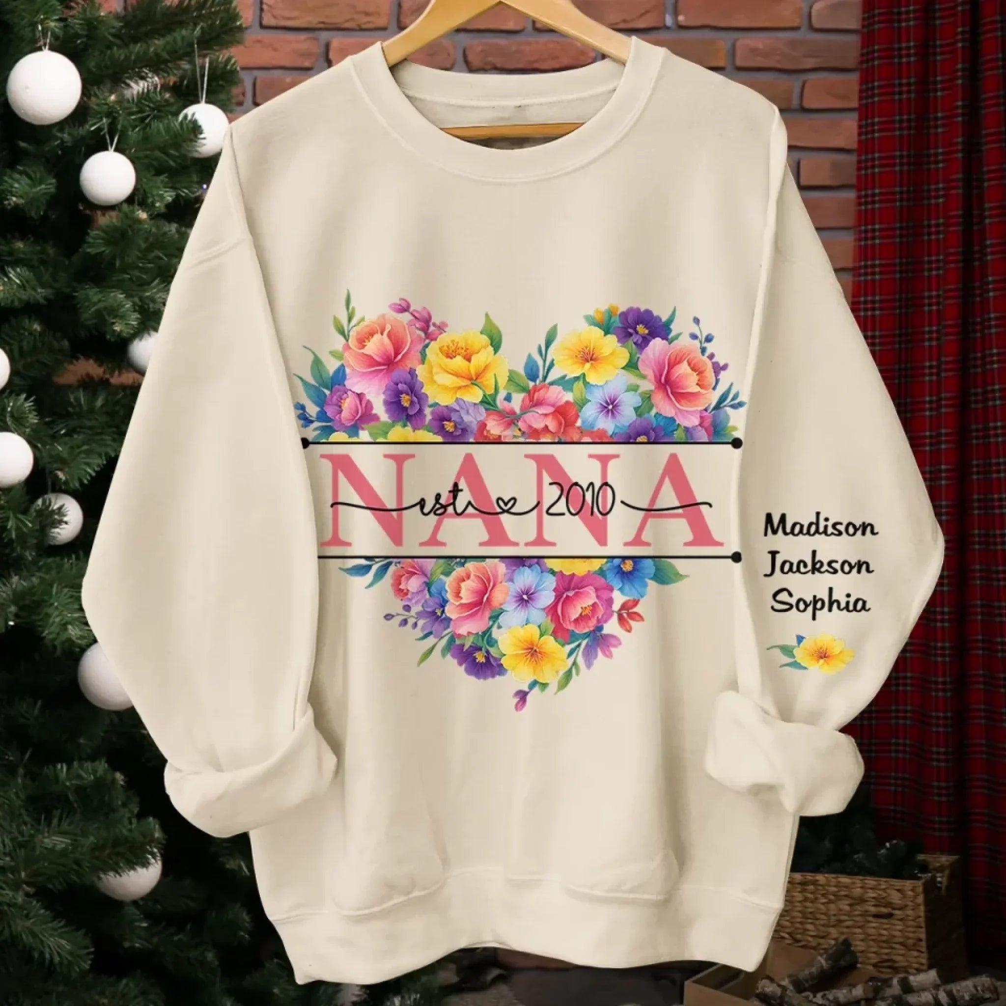 You Are Our Sunshine - Family Personalized Custom Unisex Sweatshirt, Hoodie With Design On Sleeve - Mother's Day, Gift For Mom, Grandma