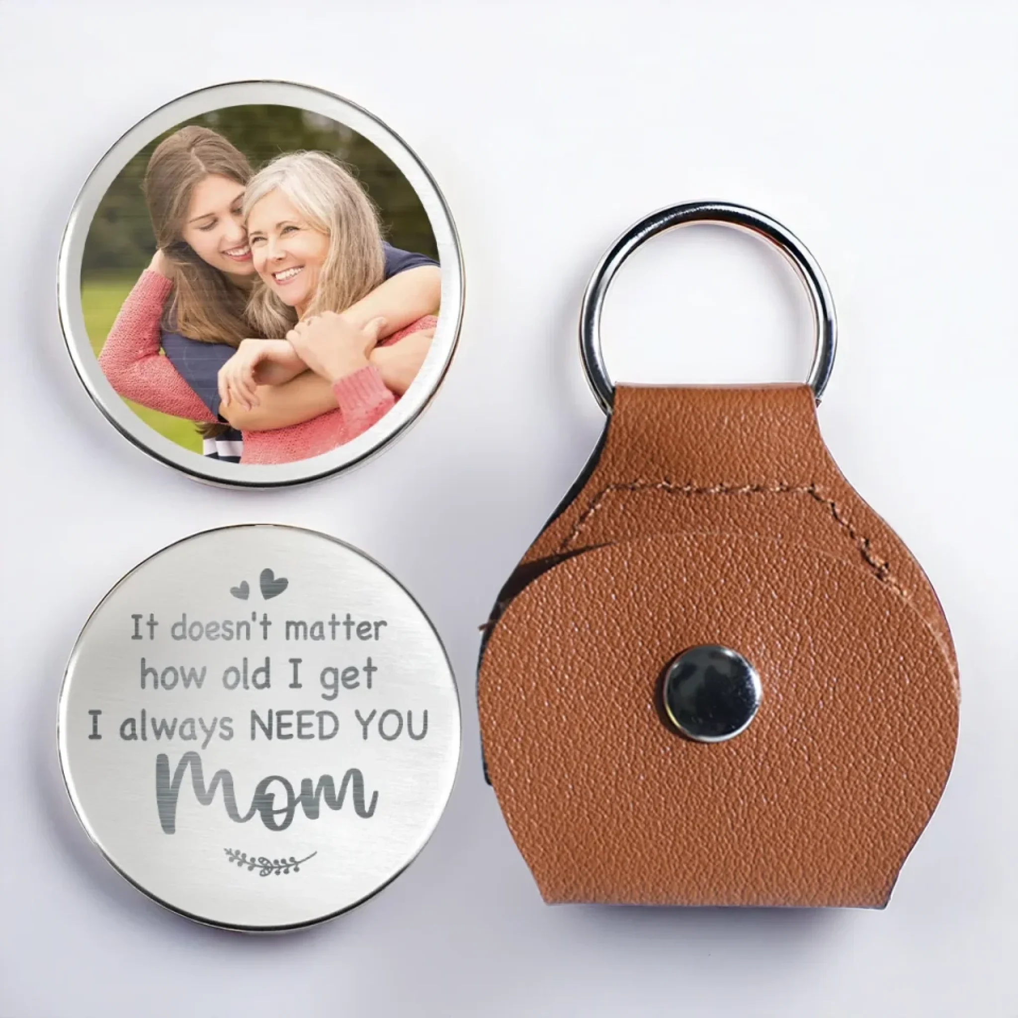 Custom Photo Your Love Grows With Me - Family Personalized Custom Pocket Hug - Mother's Day, Gift For Mom, Grandma