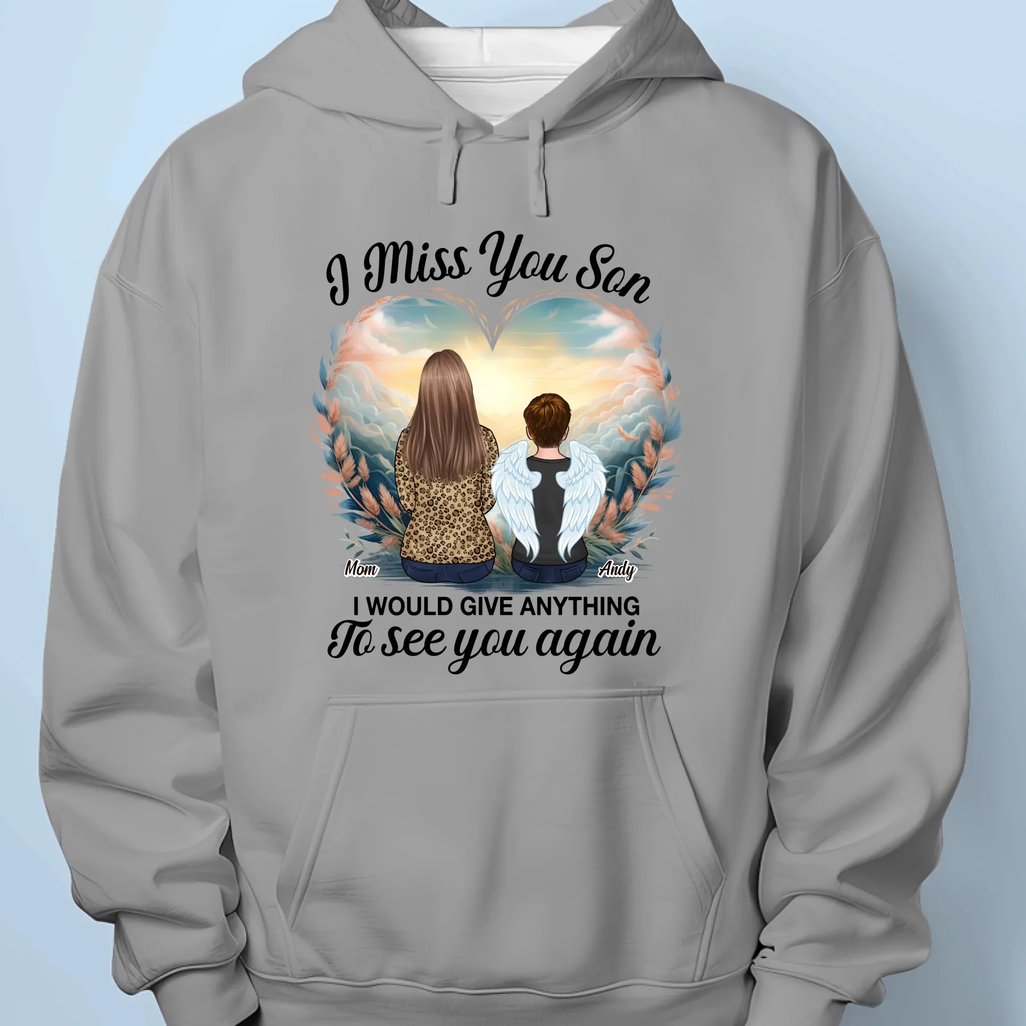 Love Remains Beyond Goodbye - Memorial Personalized Custom Unisex T-shirt, Premium T-shirt, Hoodie - Sympathy Gift For Family Members, Daughter, Son