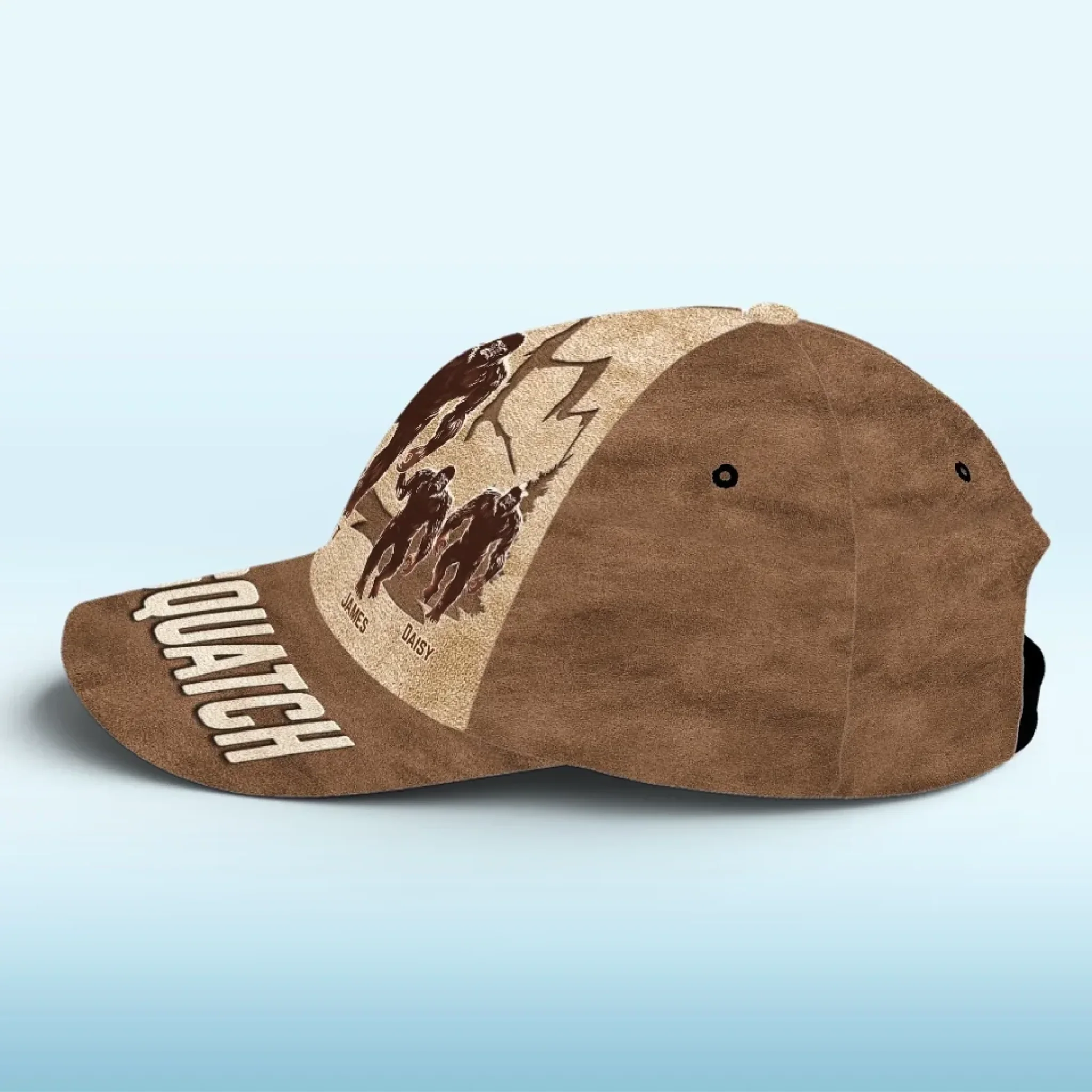 Walkin' With My Little Squatches - Family Personalized Custom Hat, All Over Print Classic Cap - Father's Day, Gift For Dad, Grandpa