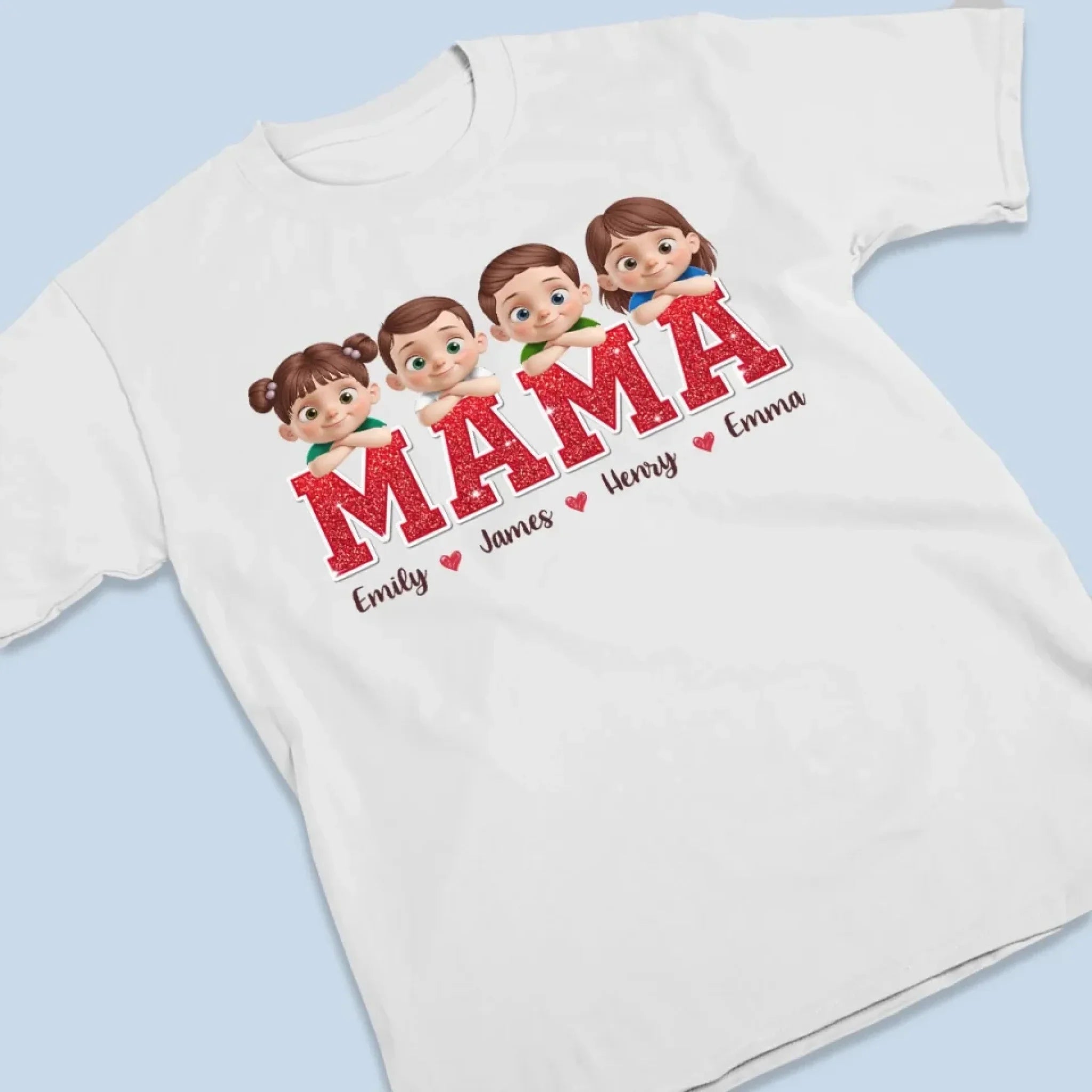 Mama Of My Favorite Little Chaos Makers - Family Personalized Custom Unisex T-shirt, Premium T-shirt, Hoodie - Mother's Day, Gift For Mom, Grandma