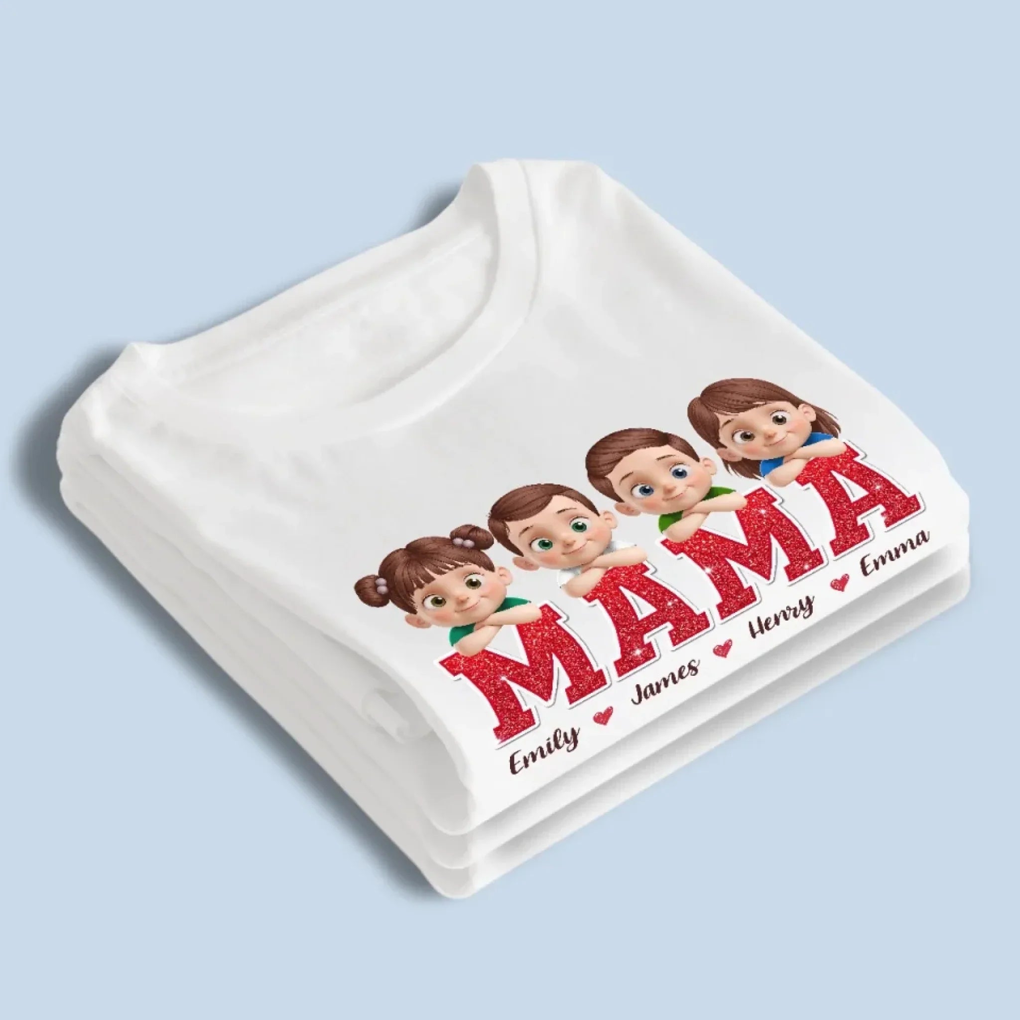 Mama Of My Favorite Little Chaos Makers - Family Personalized Custom Unisex T-shirt, Premium T-shirt, Hoodie - Mother's Day, Gift For Mom, Grandma