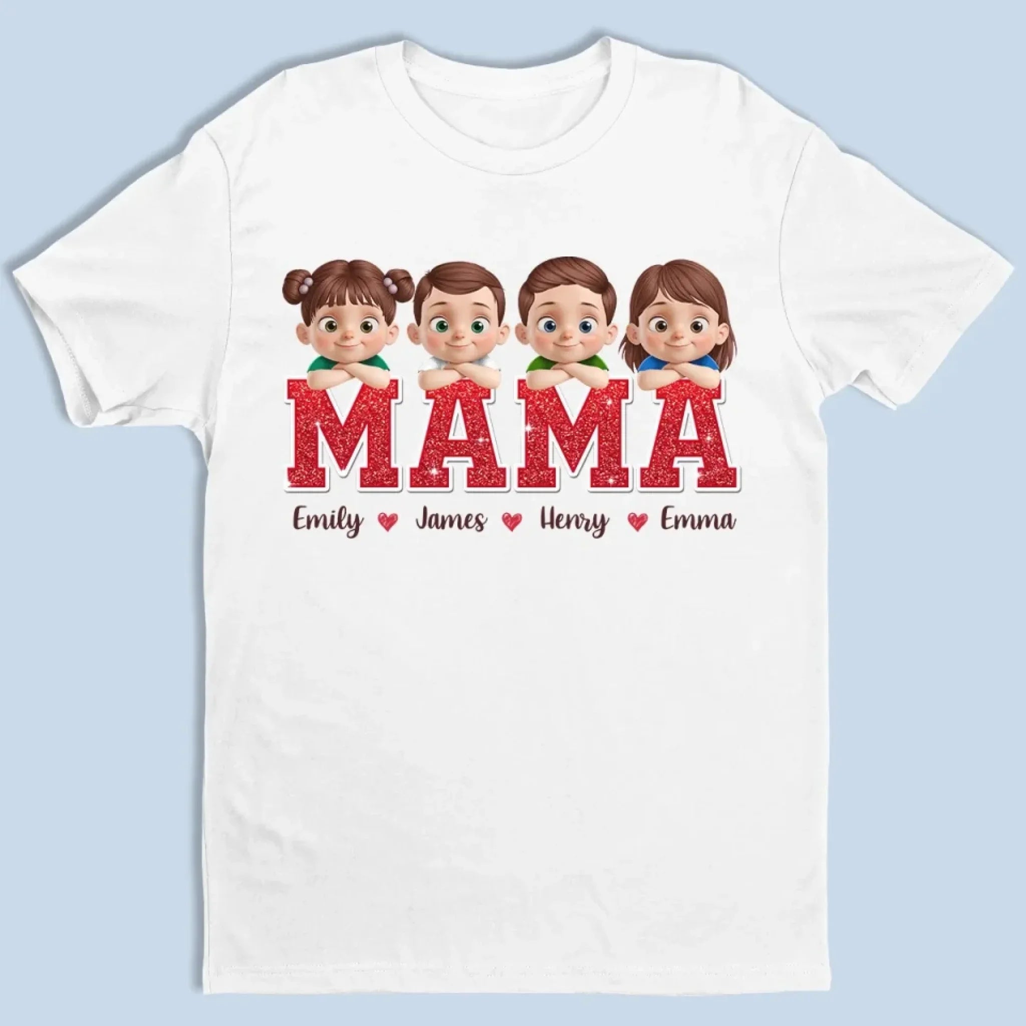 Mama Of My Favorite Little Chaos Makers - Family Personalized Custom Unisex T-shirt, Premium T-shirt, Hoodie - Mother's Day, Gift For Mom, Grandma