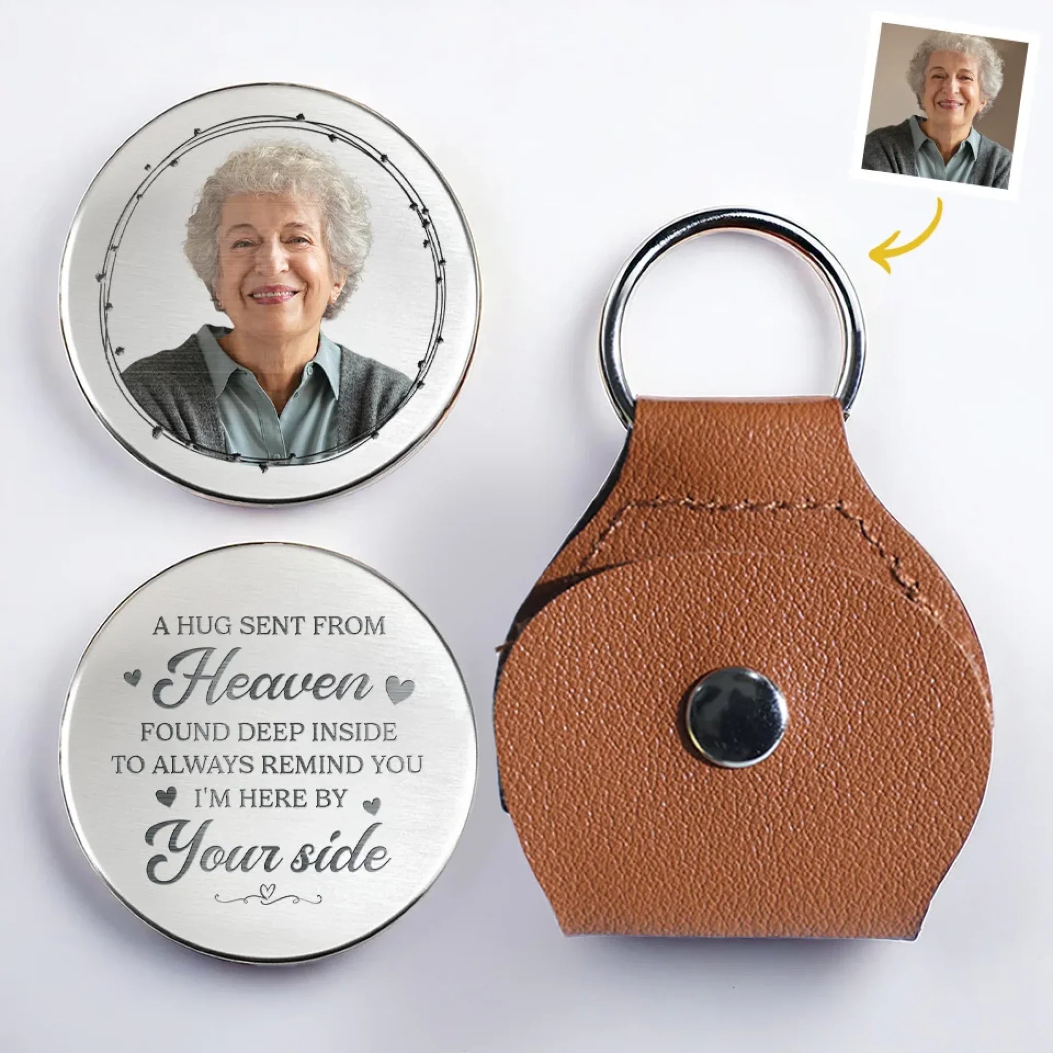 Custom Photo In Memory’s Pocket, You’re Always Close - Memorial Personalized Custom Pocket Hug - New Arrival, Sympathy Gift For Family Members