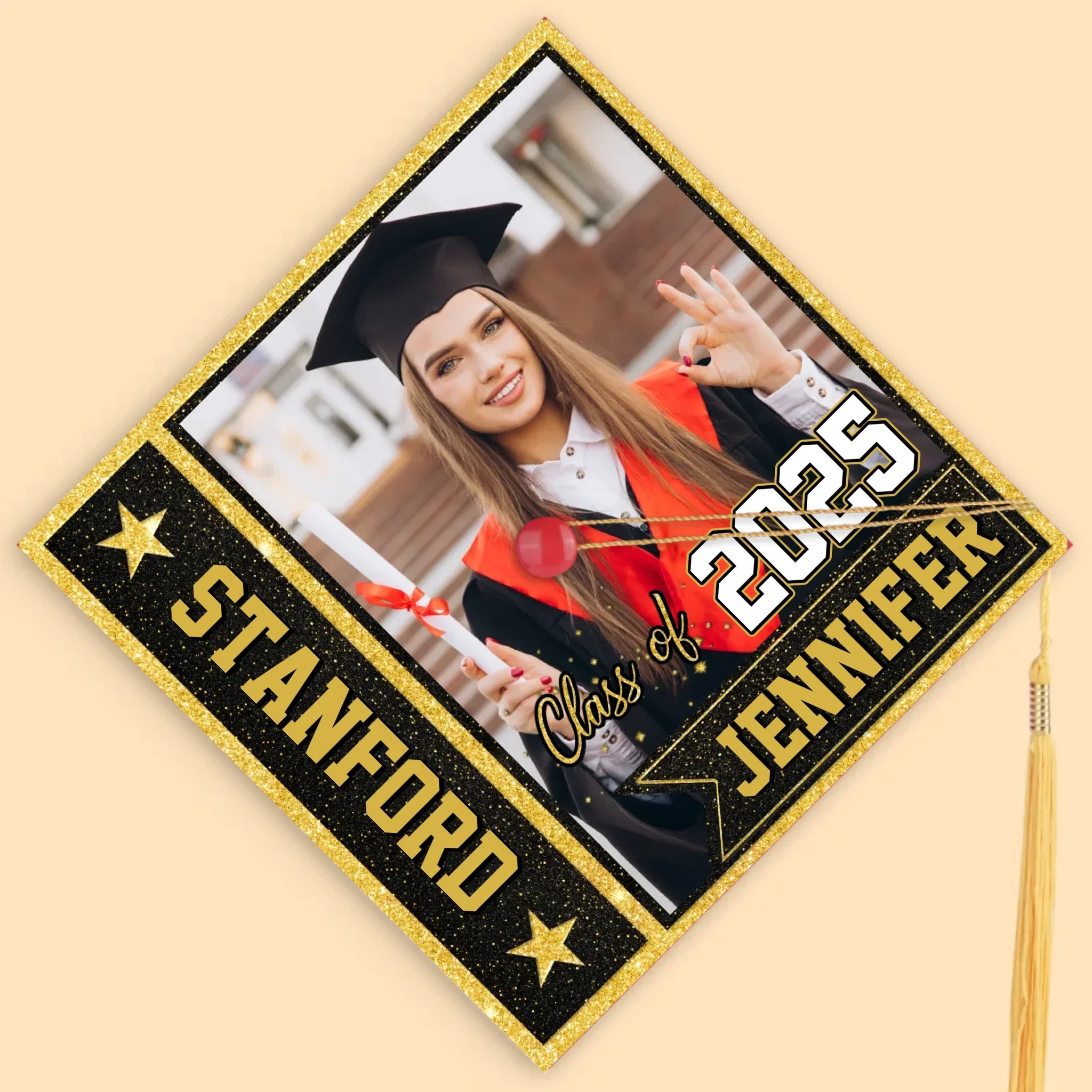 Custom Photo Chase Your Next Adventure - Family Personalized Custom Graduation Cap - Graduation Gift For Family Members, Siblings, Brothers, Sisters