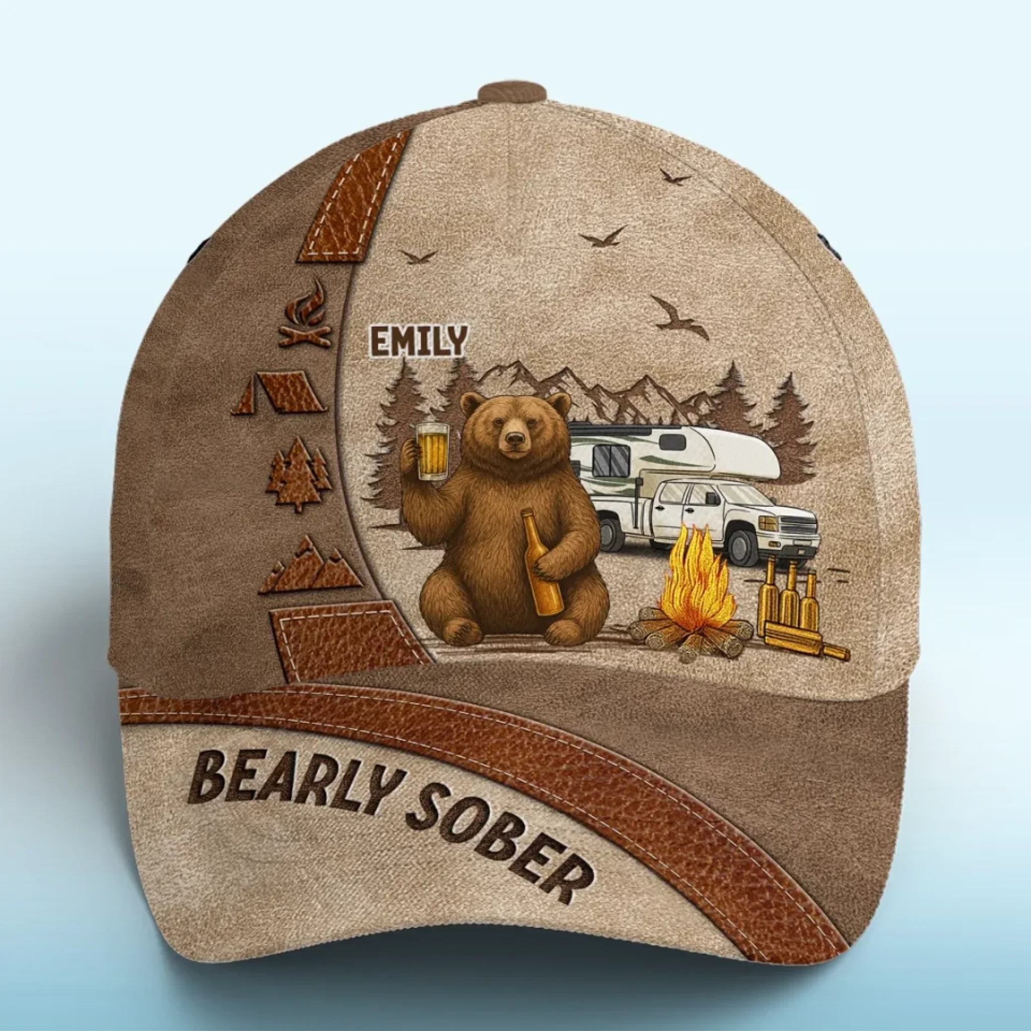 Sleep Under Stars, Wake Up To Peace - Camping Personalized Custom Hat, All Over Print Classic Cap - Gift For Camping Lovers