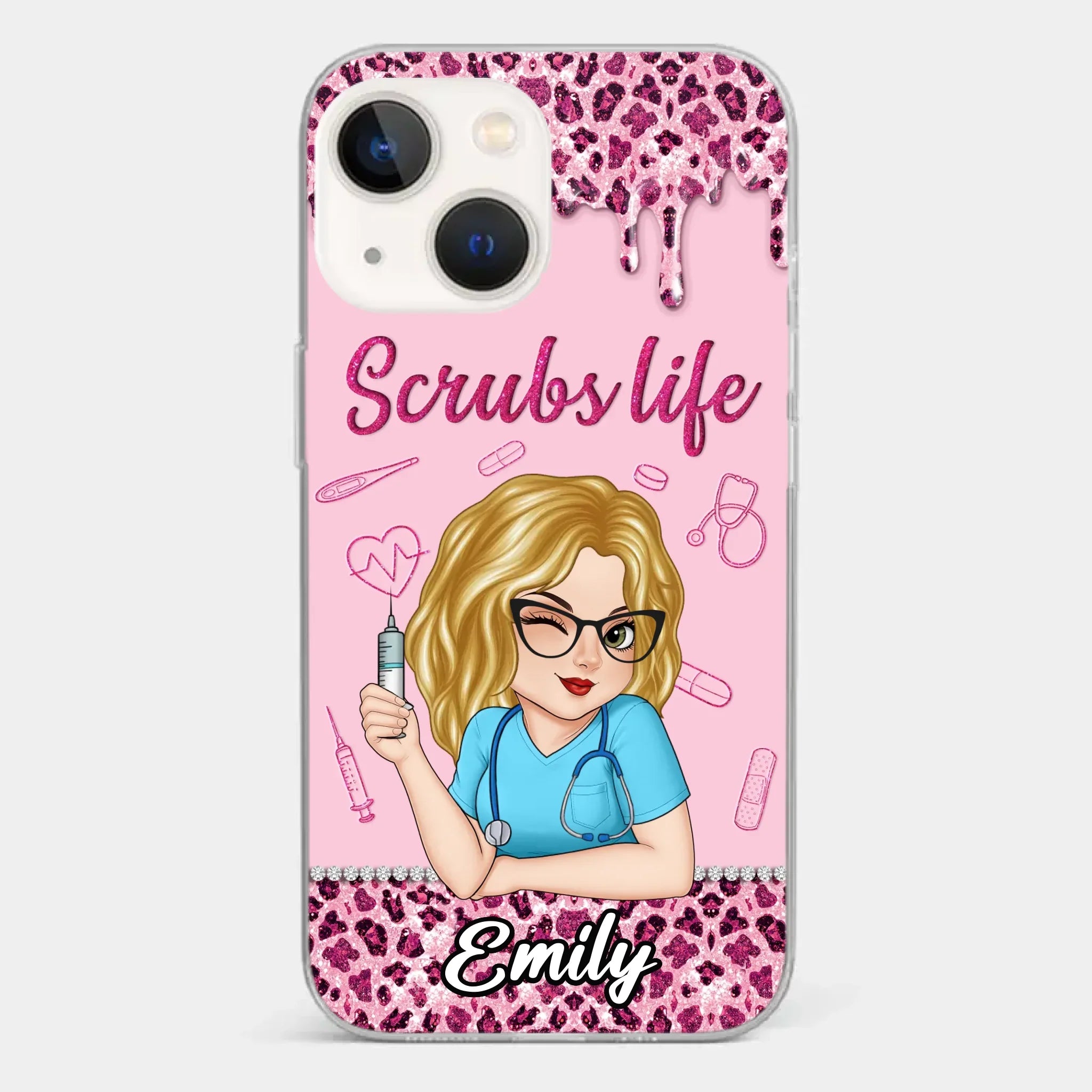 Living That Scrubs Life One Shift At A Time - Nurse Personalized Custom Clear Phone Case - Appreciation, Thank You Gift, Nurse Life, Doctor Life