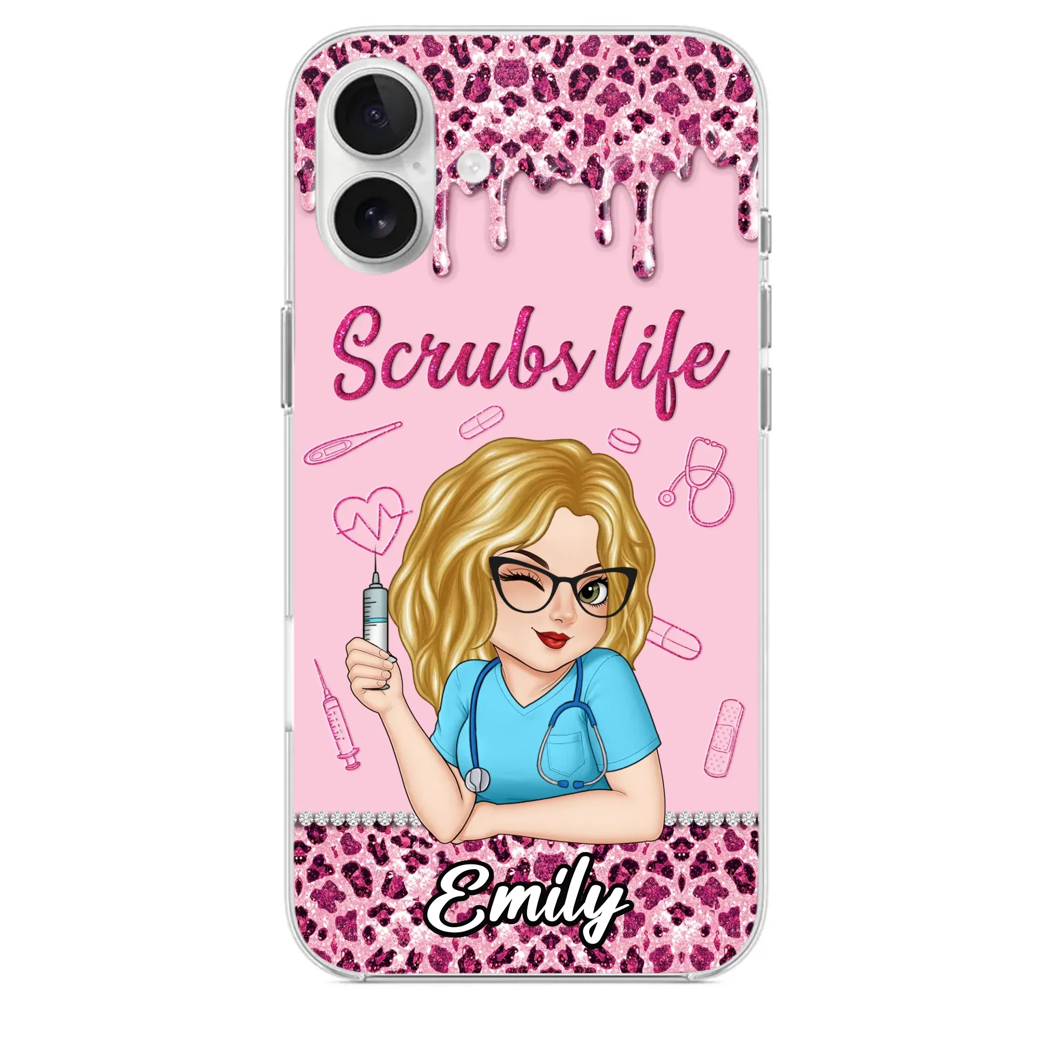 Living That Scrubs Life One Shift At A Time - Nurse Personalized Custom Clear Phone Case - Appreciation, Thank You Gift, Nurse Life, Doctor Life