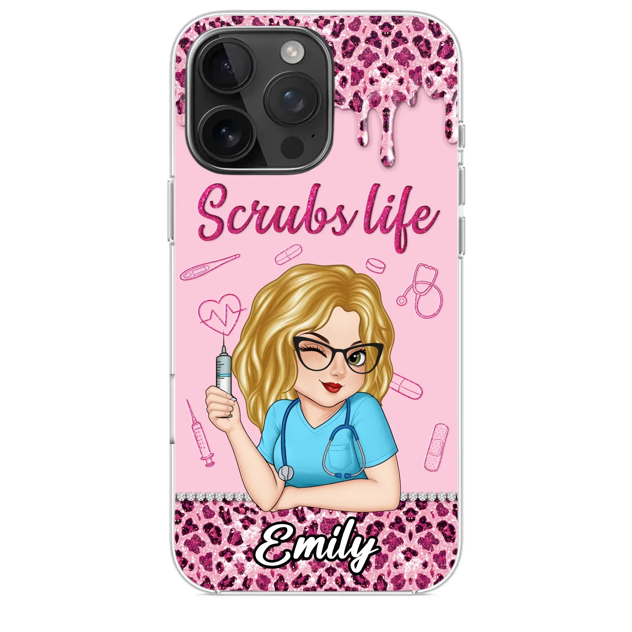 Living That Scrubs Life One Shift At A Time - Nurse Personalized Custom Clear Phone Case - Appreciation, Thank You Gift, Nurse Life, Doctor Life