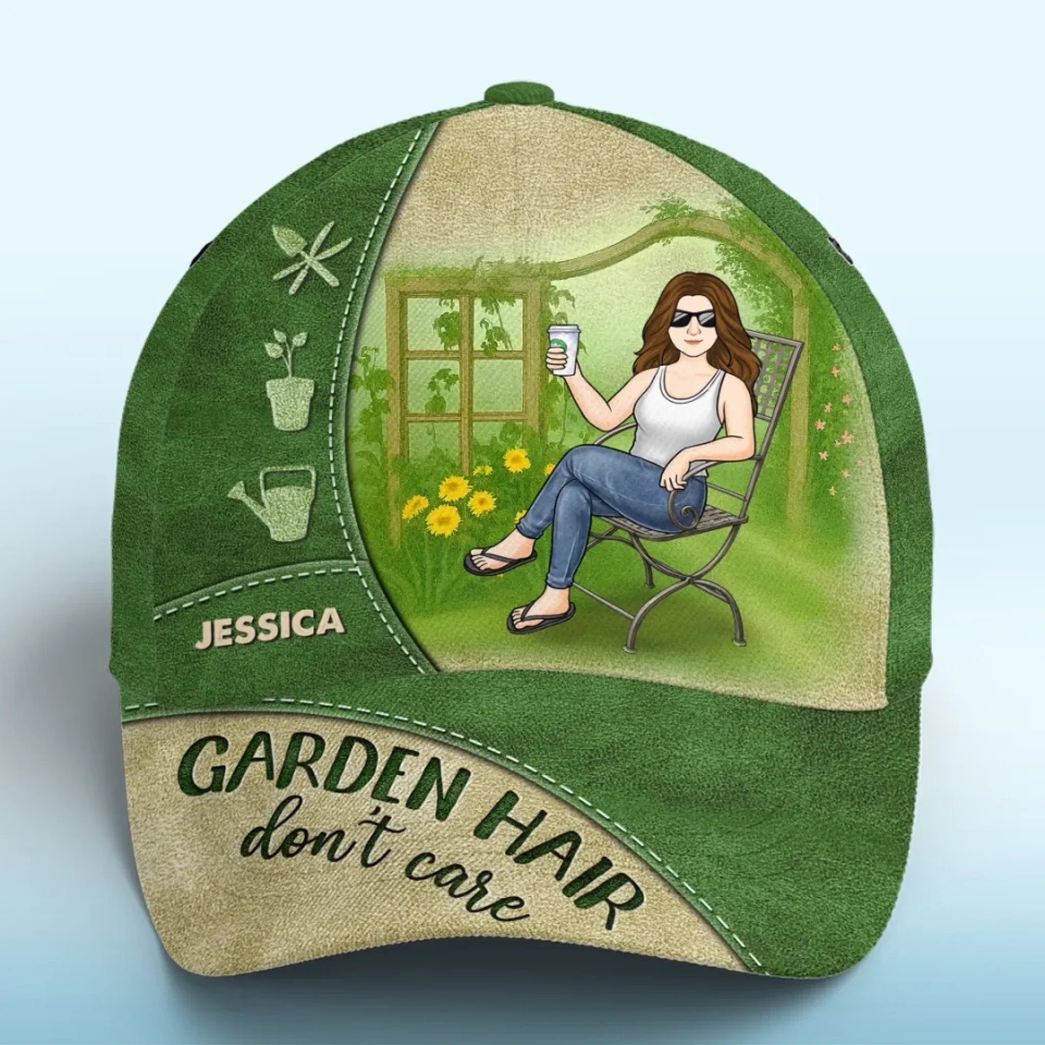 Gardening Is My Therapy - Family Personalized Custom Hat, All Over Print Classic Cap - Gift For Yourself, Best Friends, Siblings, Family Members, Gardening Lovers