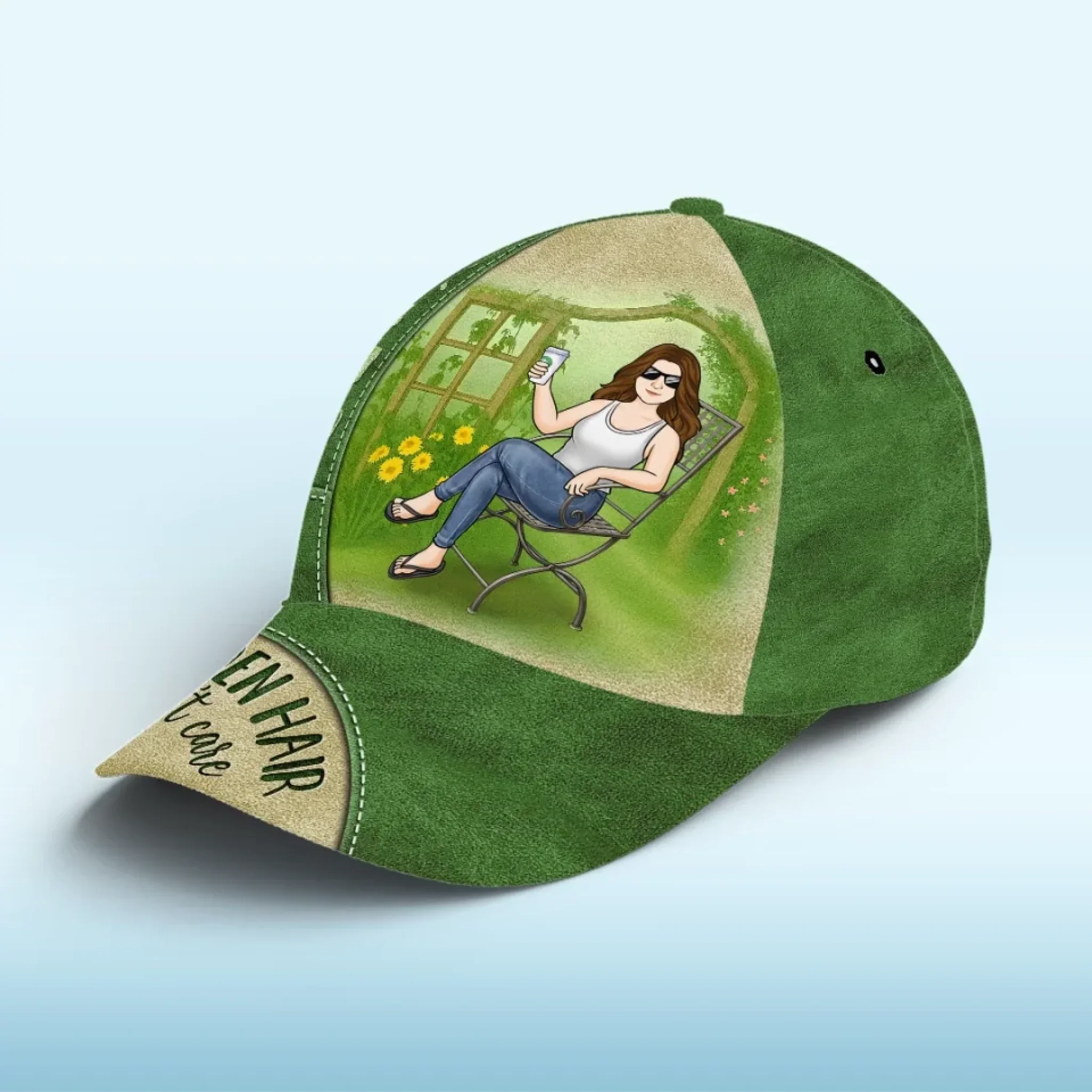 Gardening Is My Therapy - Family Personalized Custom Hat, All Over Print Classic Cap - Gift For Yourself, Best Friends, Siblings, Family Members, Gardening Lovers