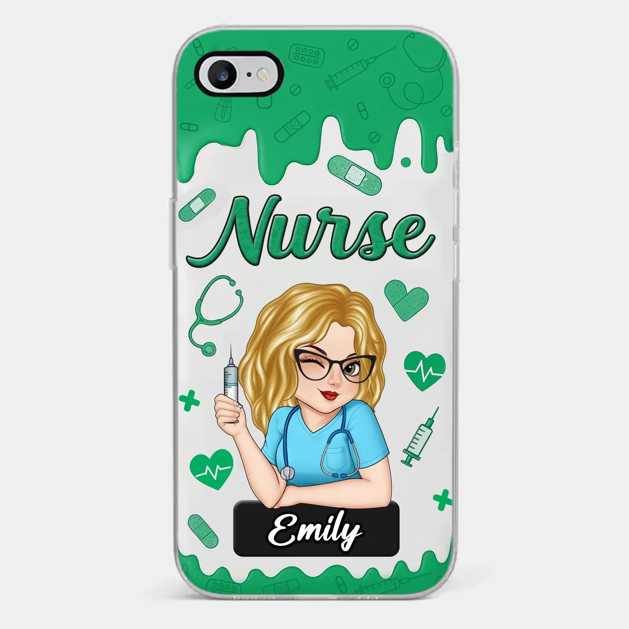 Born To Care, Trained To Heal - Nurse Personalized Custom Clear Phone Case - Appreciation, Thank You Gift, Nurse Life, Doctor Life