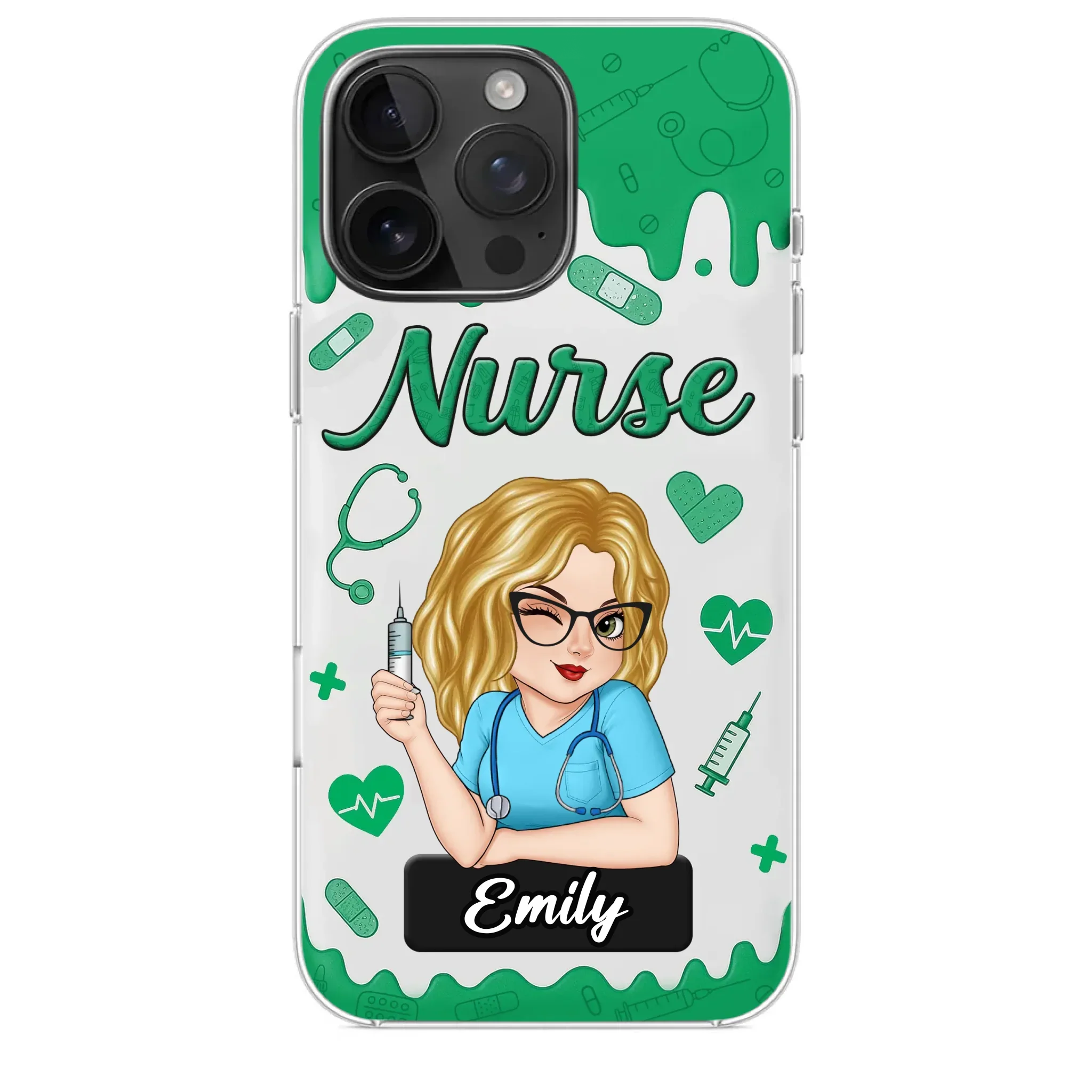 Born To Care, Trained To Heal - Nurse Personalized Custom Clear Phone Case - Appreciation, Thank You Gift, Nurse Life, Doctor Life