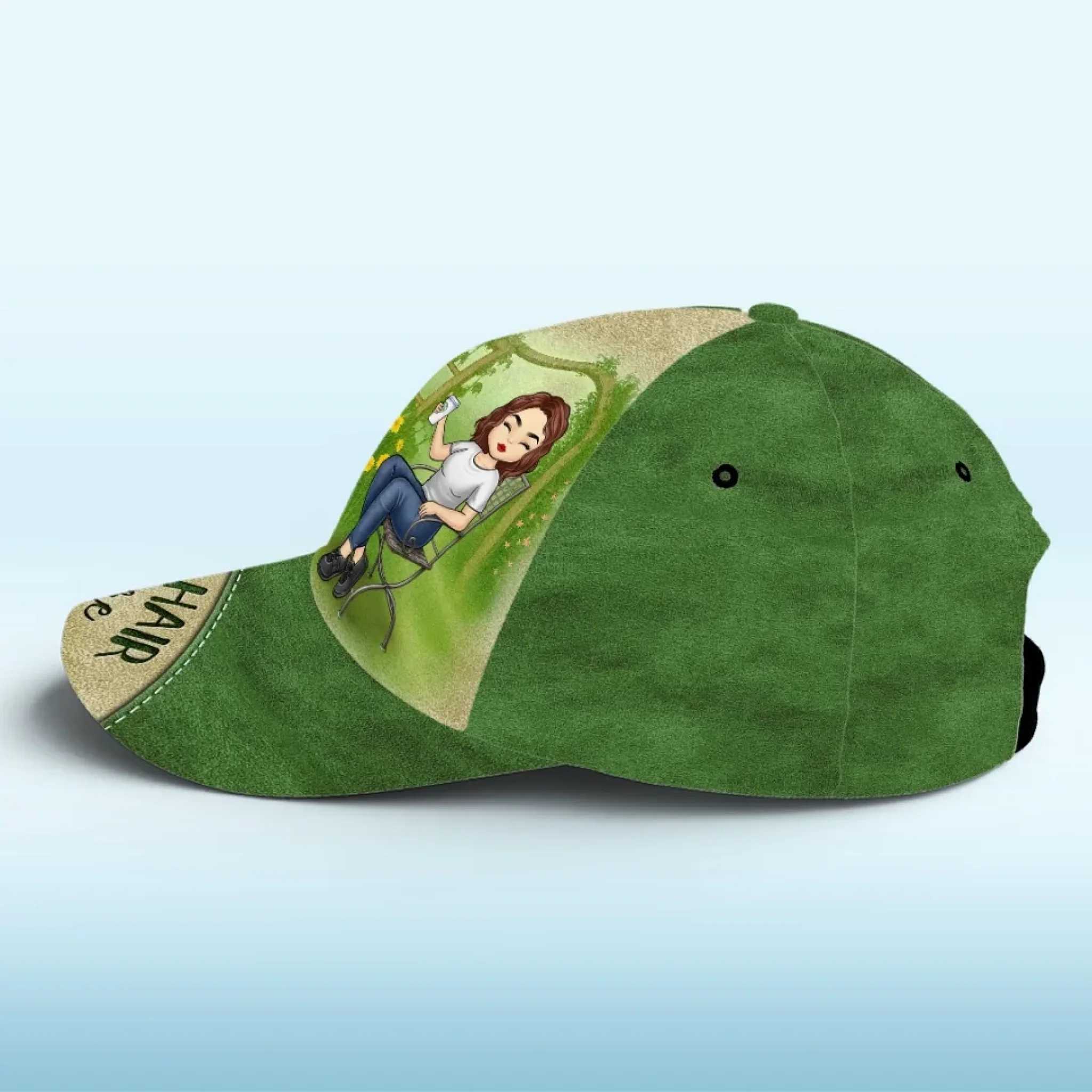 Garden Hair, Don’t Care - Family Personalized Custom Hat, All Over Print Classic Cap - Gift For Yourself, Best Friends, Siblings, Family Members, Gardening Lovers