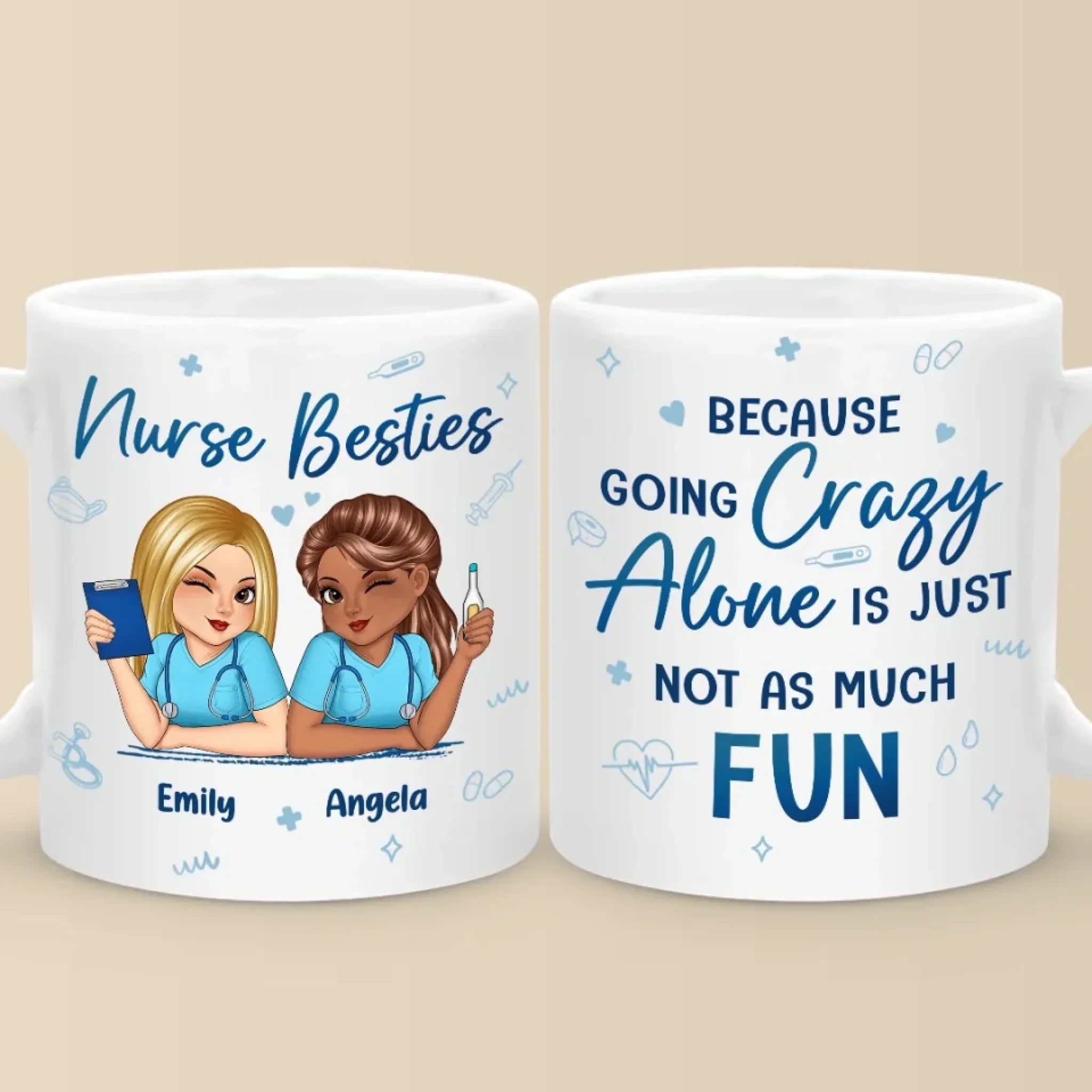Scrub Life Is Better With You - Nurse Personalized Custom Mug - Appreciation, Thank You Gift, Nurse Life, Doctor Life