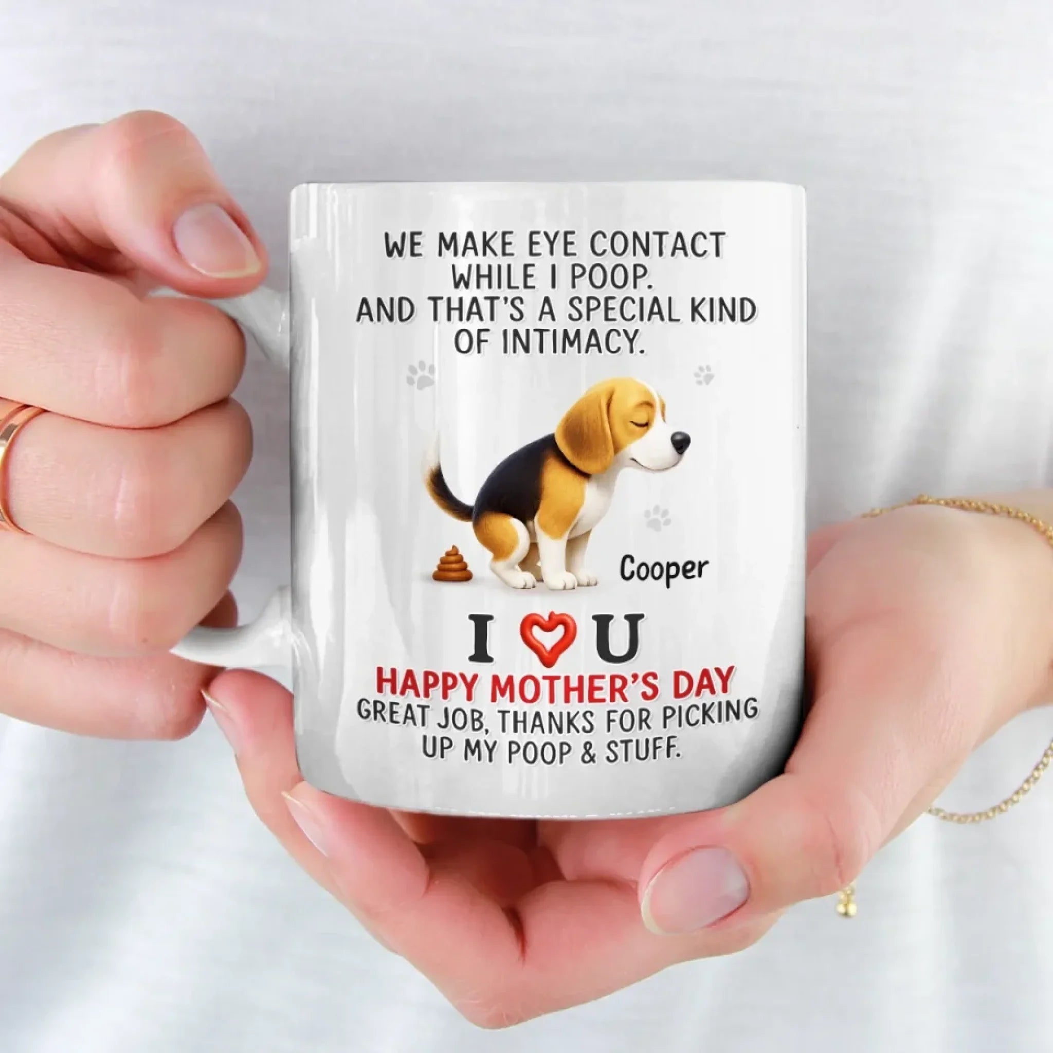 That’s Not Awkward, That’s Love - Dog Personalized Custom Mug - Mother's Day, Gift For Pet Owners, Pet Lovers