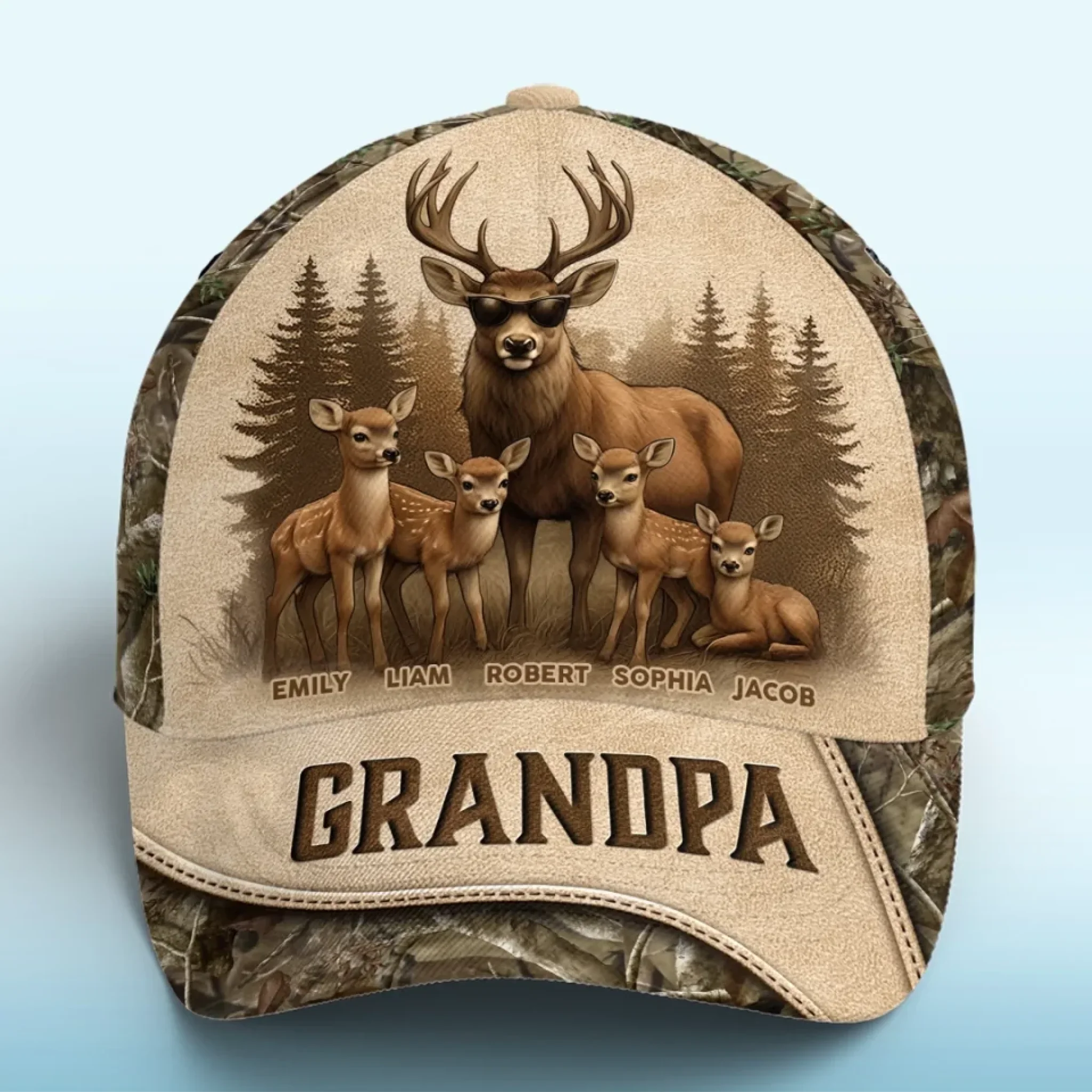Always Leading, Forever Loved - Family Personalized Custom Hat, All Over Print Classic Cap - Father's Day, Gift For Dad, Grandpa