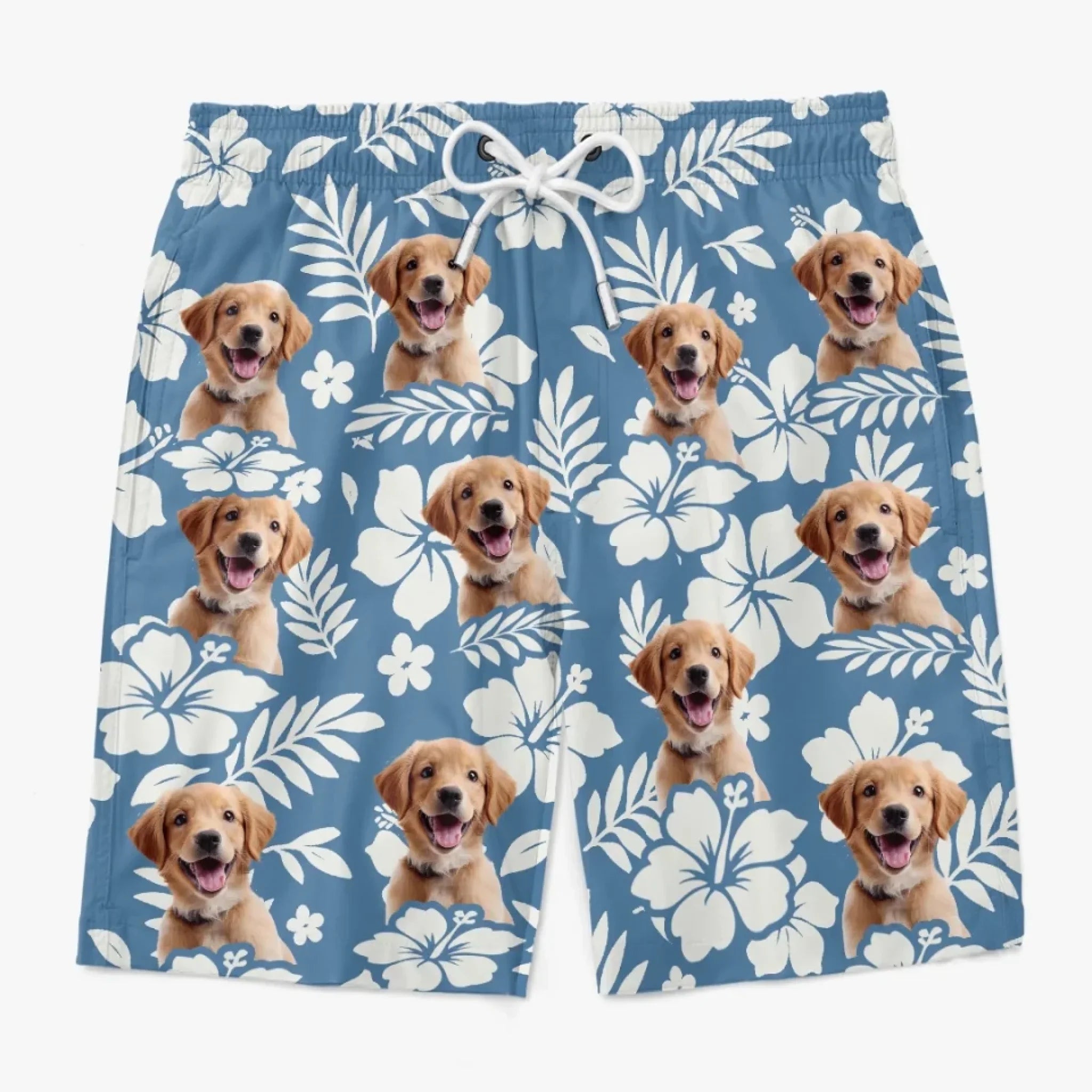 Custom Photo Aloha & Tail Wags - Dog & Cat Personalized Custom Tropical Hawaiian Aloha Men Beach Shorts - Summer Vacation Gift For Pet Owners, Pet Lovers