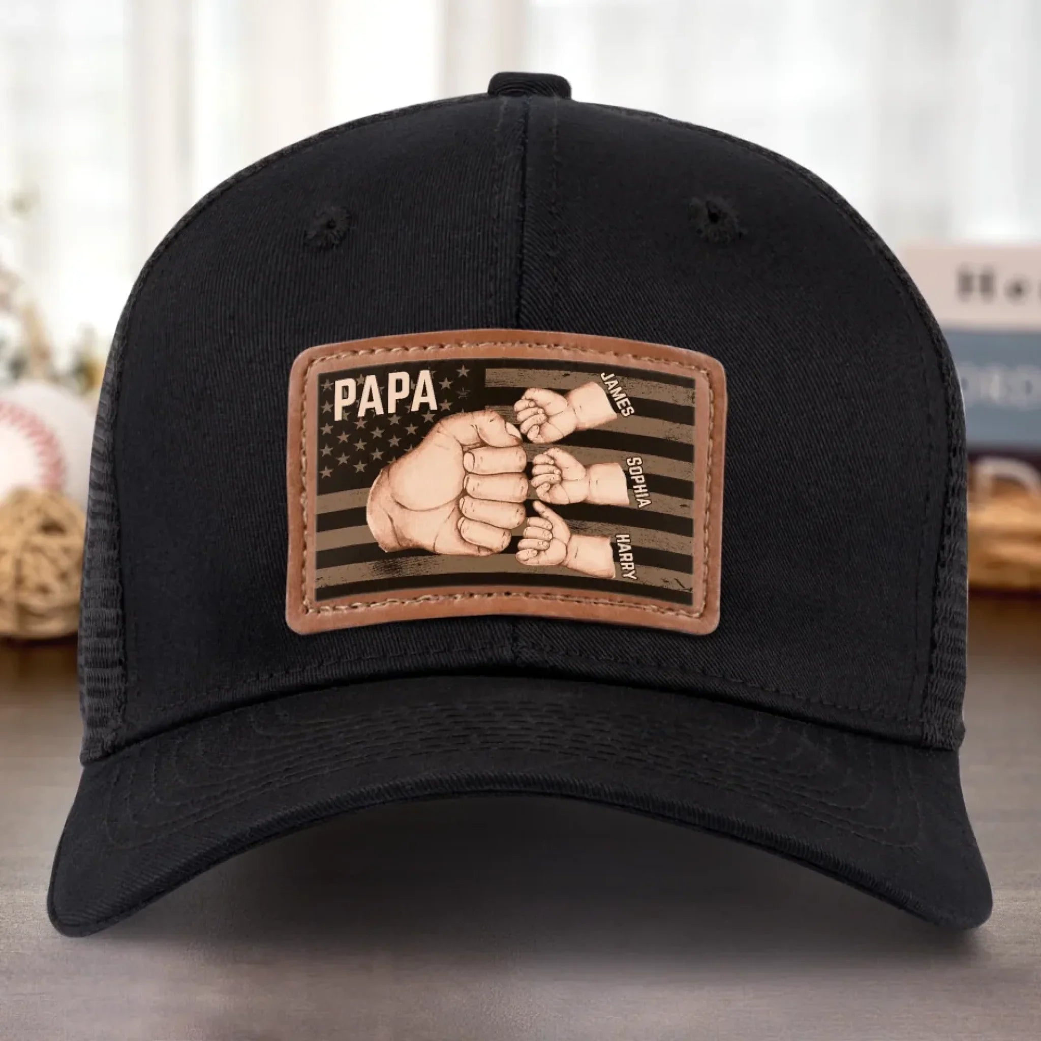 Together, We're Unstoppable - Family Personalized Custom Leather Patch Hat - Father's Day, Gift For Dad, Grandpa