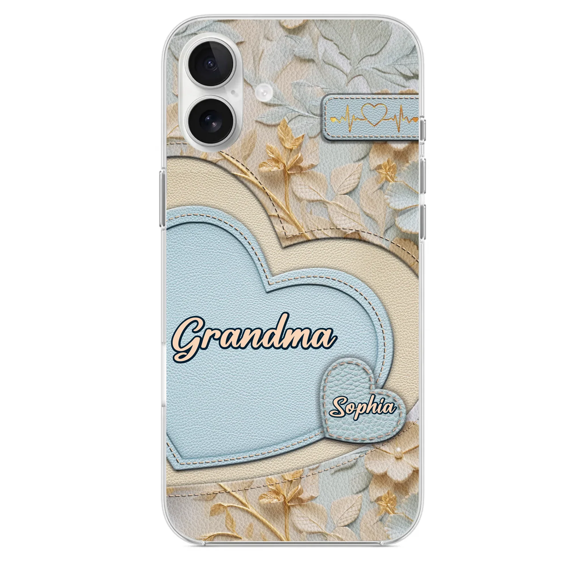 Tied Together By Love - Family Personalized Custom 3D Inflated Effect Printed Clear Phone Case - Mother's Day, Gift For Mom, Grandma
