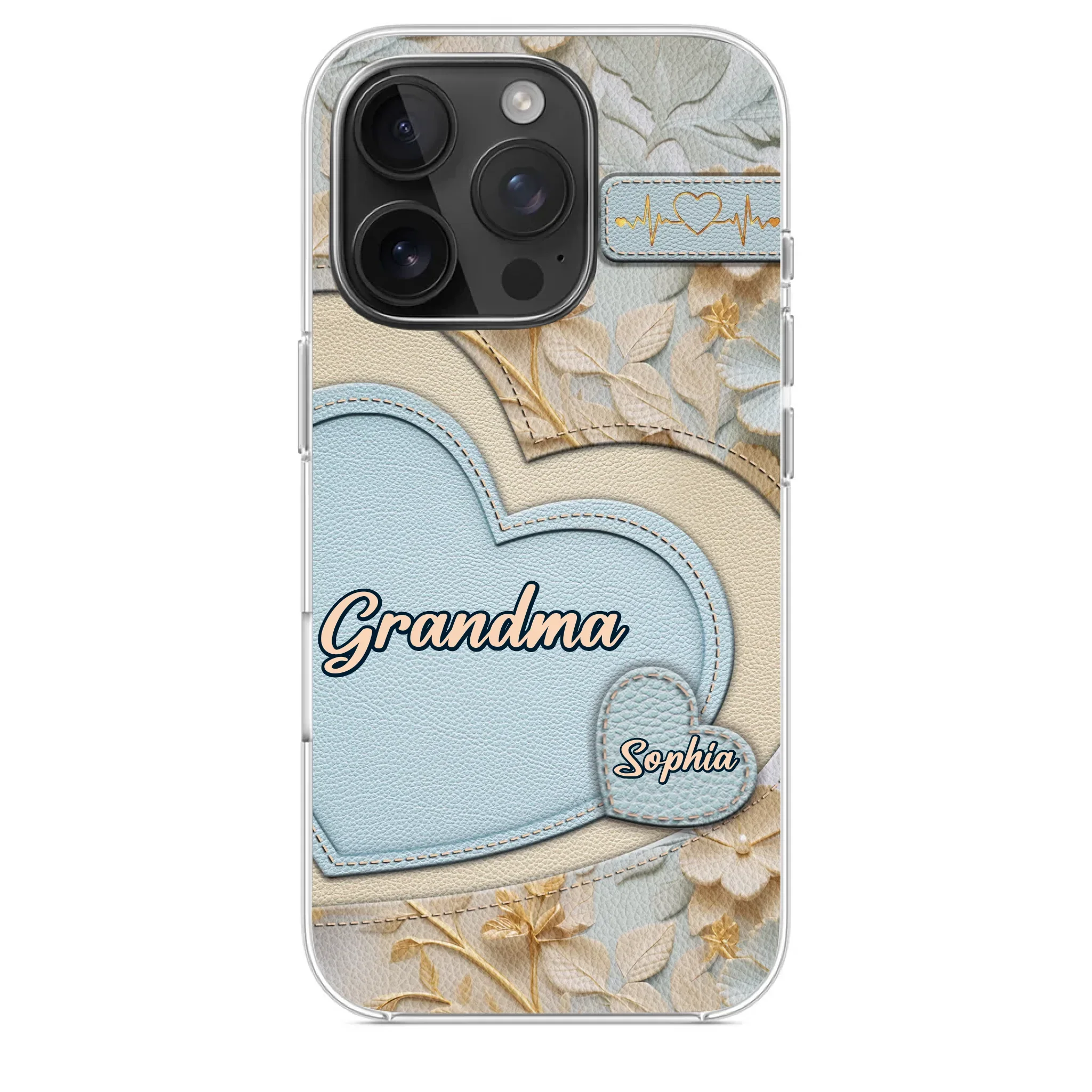 Tied Together By Love - Family Personalized Custom 3D Inflated Effect Printed Clear Phone Case - Mother's Day, Gift For Mom, Grandma