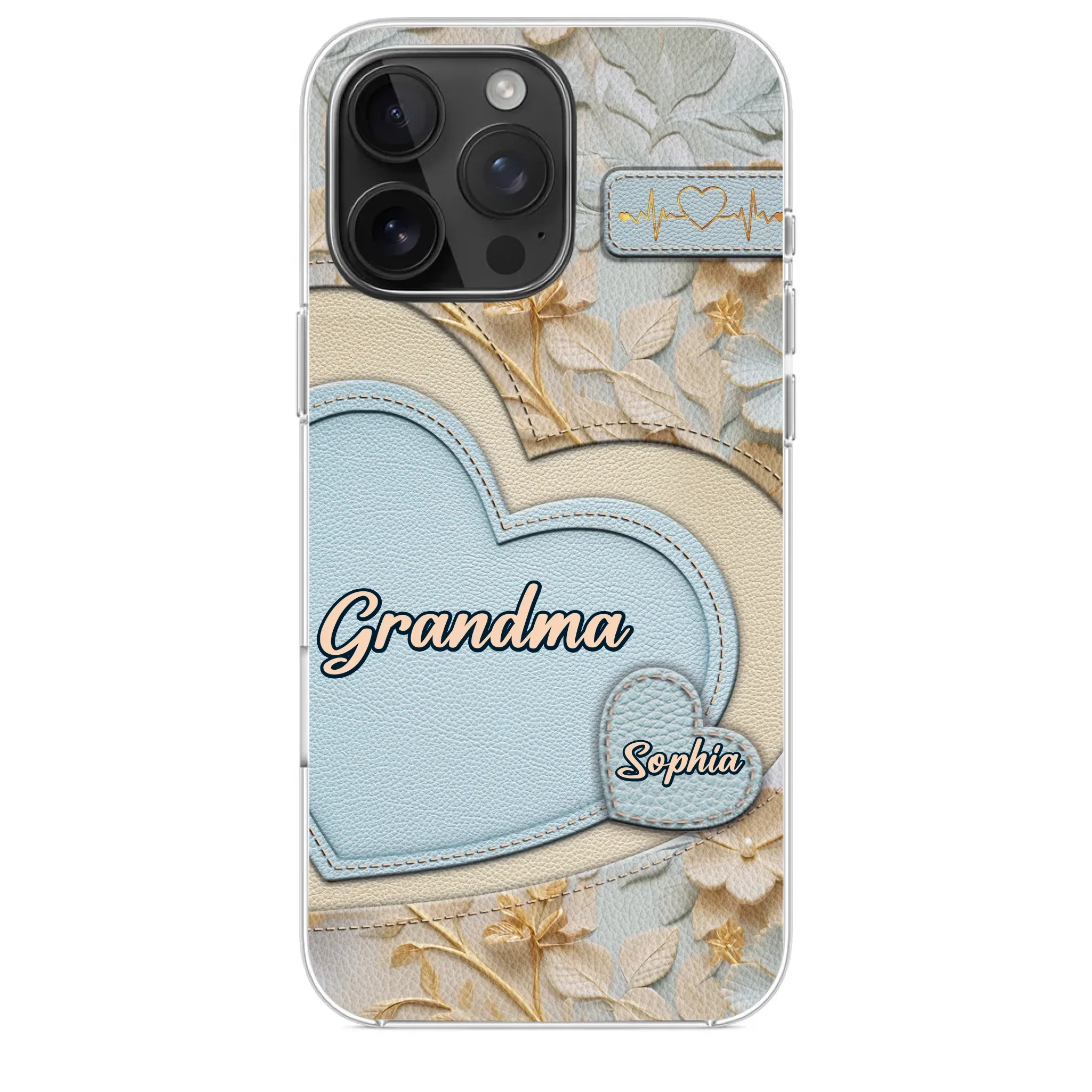 Tied Together By Love - Family Personalized Custom 3D Inflated Effect Printed Clear Phone Case - Mother's Day, Gift For Mom, Grandma