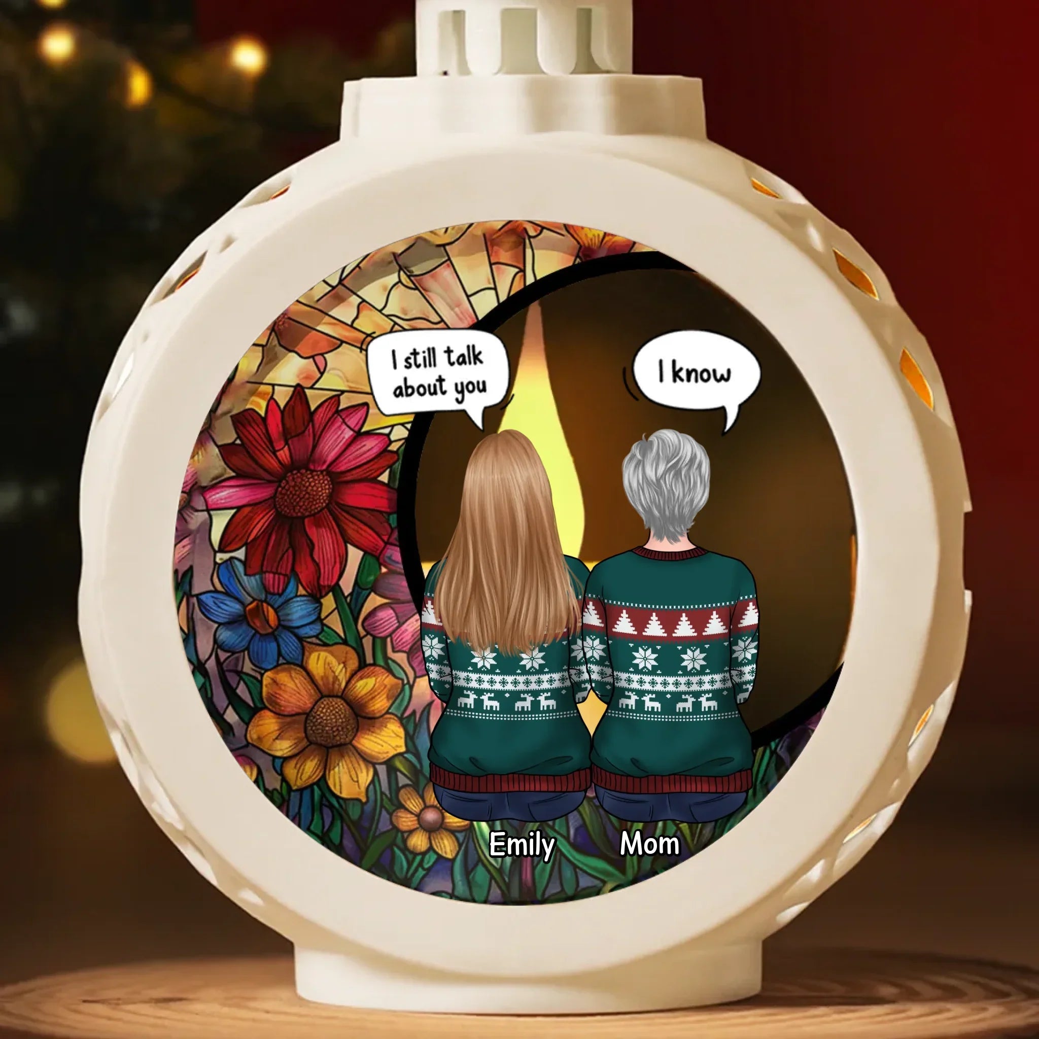 Our Love Won't Fade Away - Memorial Personalized Custom Candlelight Lantern Ornament - Sympathy Gift, Christmas Gift For Family Members