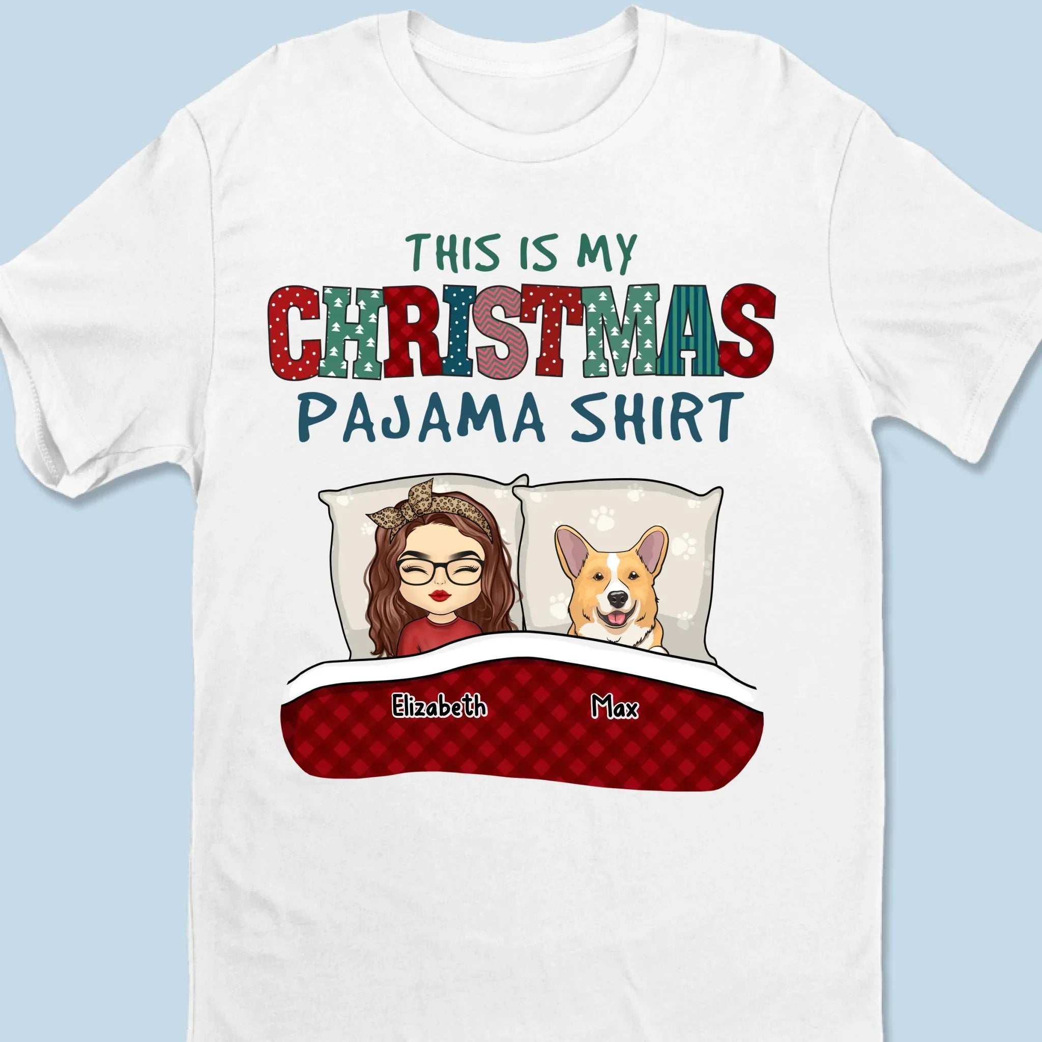 This Is My Christmas Pajama Shirt - Dog & Cat Personalized Custom Unisex T-shirt, Premium T-shirt, Hoodie - Christmas Gift For Pet Owners, Pet Lovers