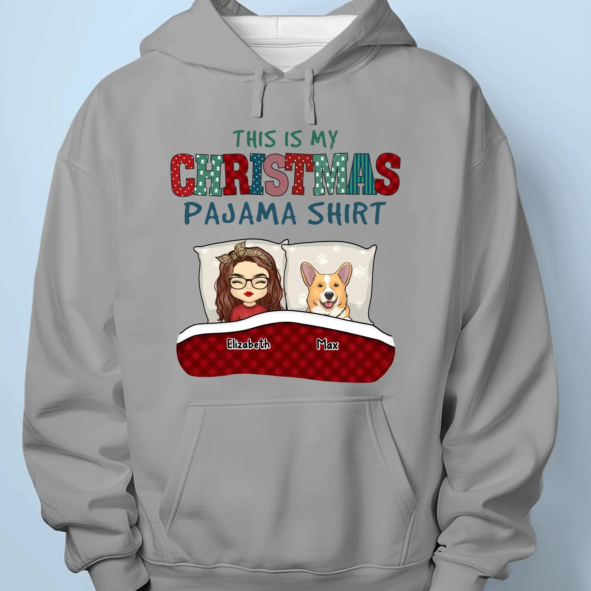 This Is My Christmas Pajama Shirt - Dog & Cat Personalized Custom Unisex T-shirt, Premium T-shirt, Hoodie - Christmas Gift For Pet Owners, Pet Lovers