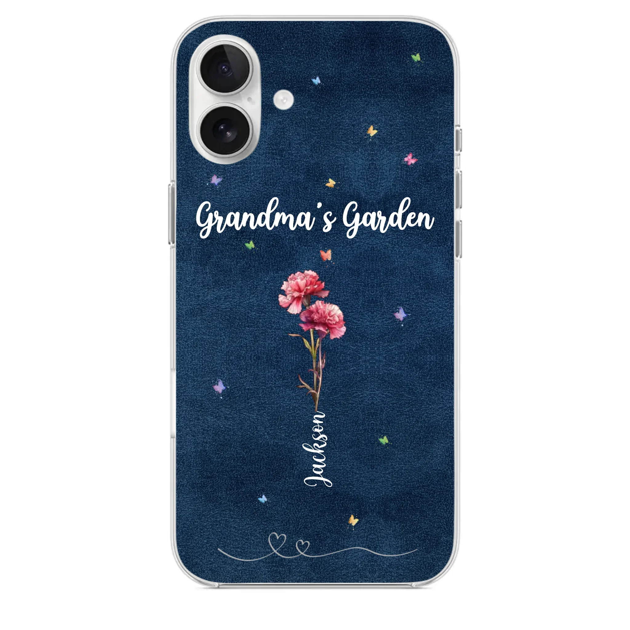Her Garden Grows With Love - Family Personalized Custom Clear Phone Case - Mother's Day, Gift For Mom, Grandma