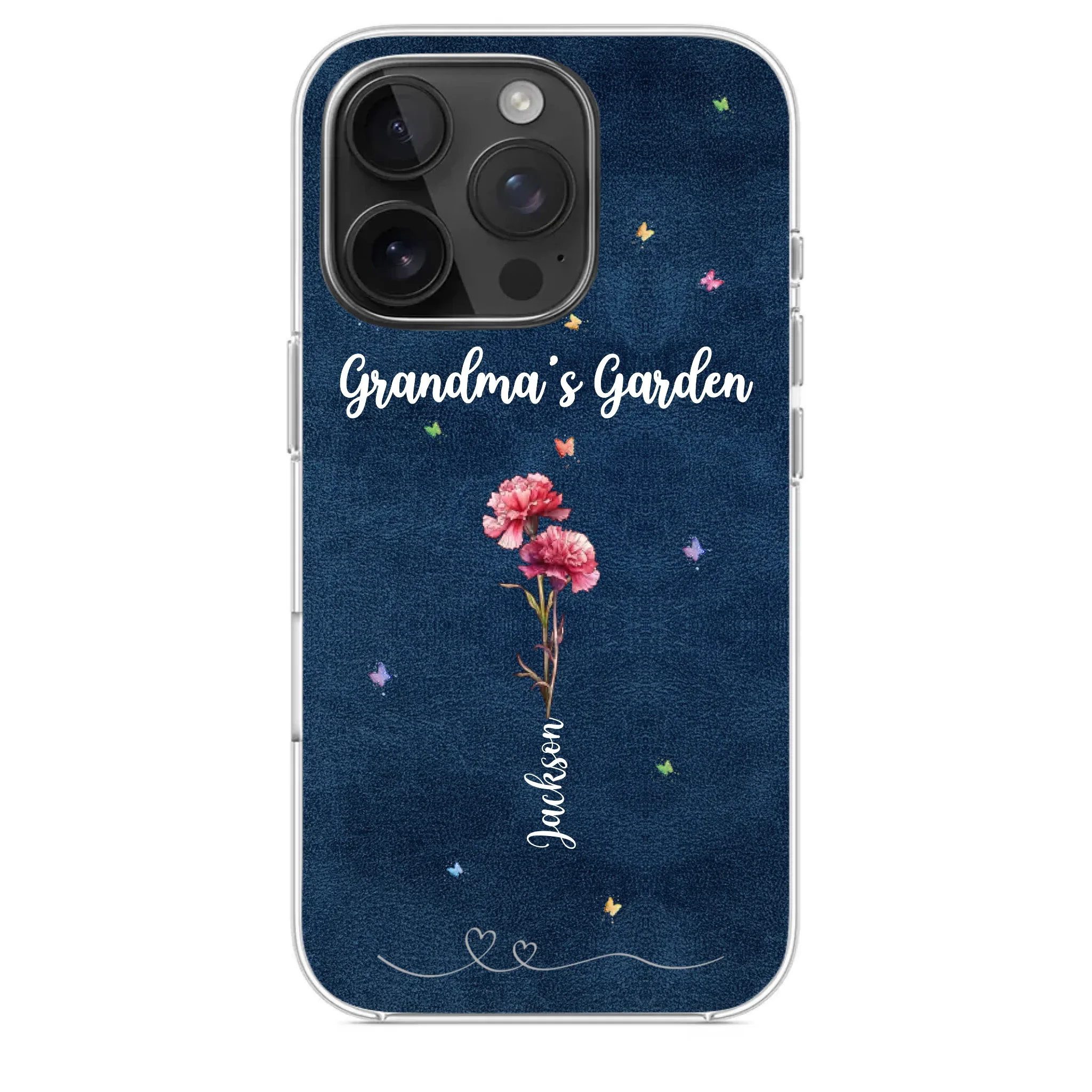 Her Garden Grows With Love - Family Personalized Custom Clear Phone Case - Mother's Day, Gift For Mom, Grandma