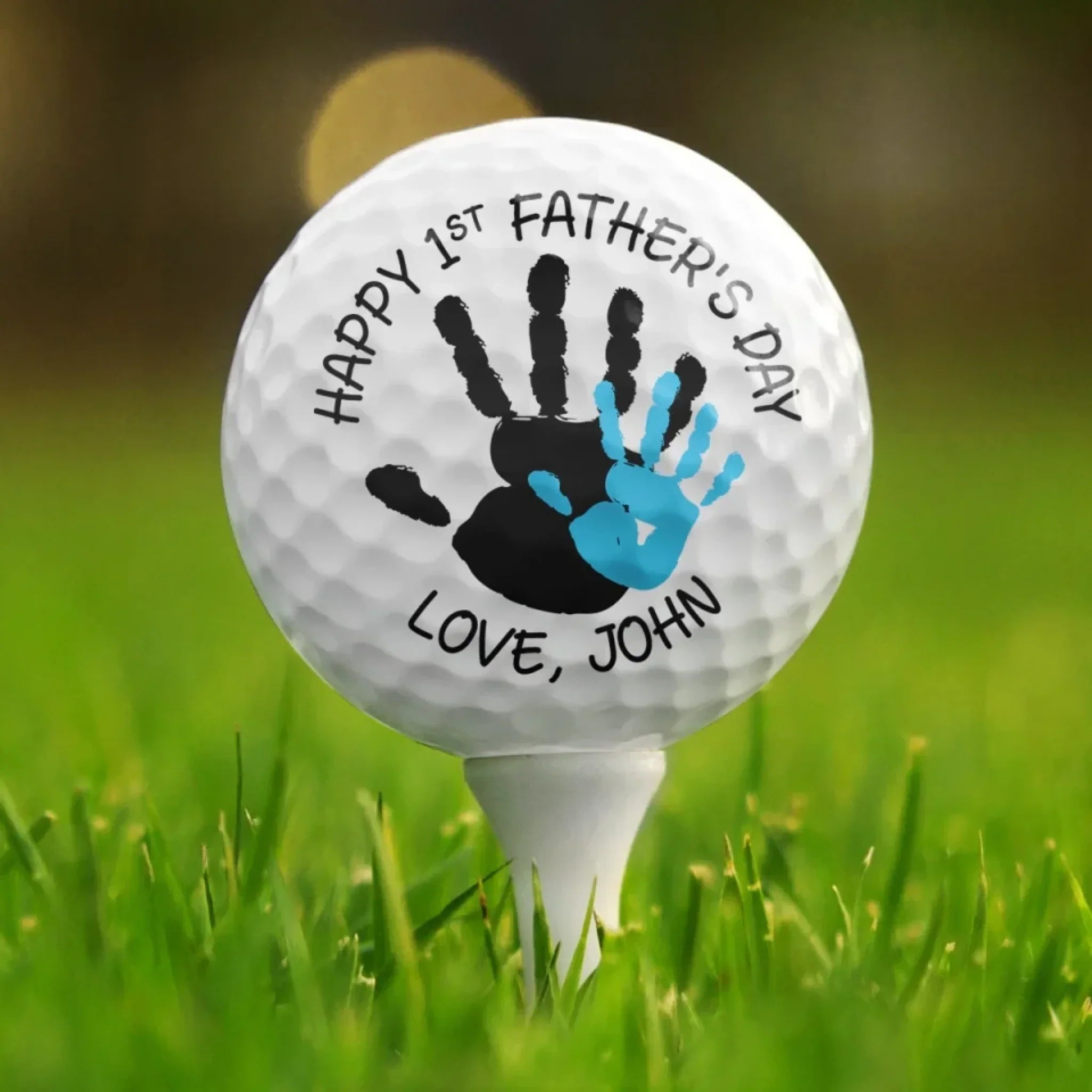My First Hero With The Best Swing - Family Personalized Custom Golf Ball - Father's Day, Gift For Sport Lovers, Sport Players, Dad, Grandpa