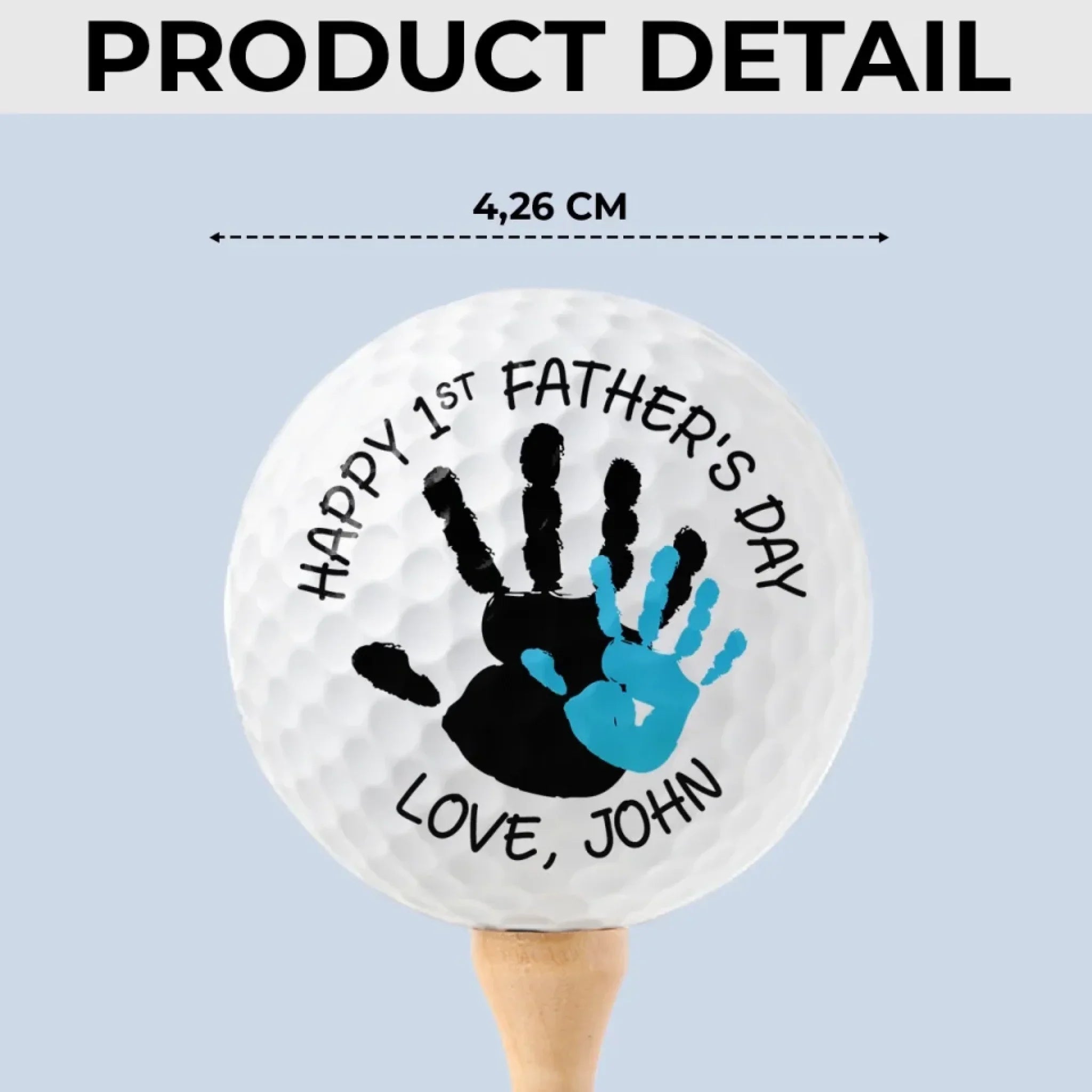 My First Hero With The Best Swing - Family Personalized Custom Golf Ball - Father's Day, Gift For Sport Lovers, Sport Players, Dad, Grandpa