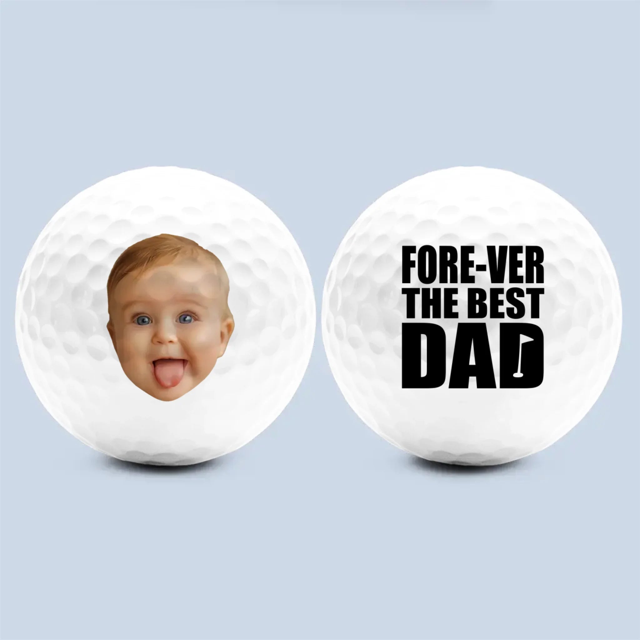 Custom Photo Master Of The Dad Course - Family Personalized Custom Golf Ball - Father's Day, Gift For Sport Lovers, Sport Players, Dad, Grandpa