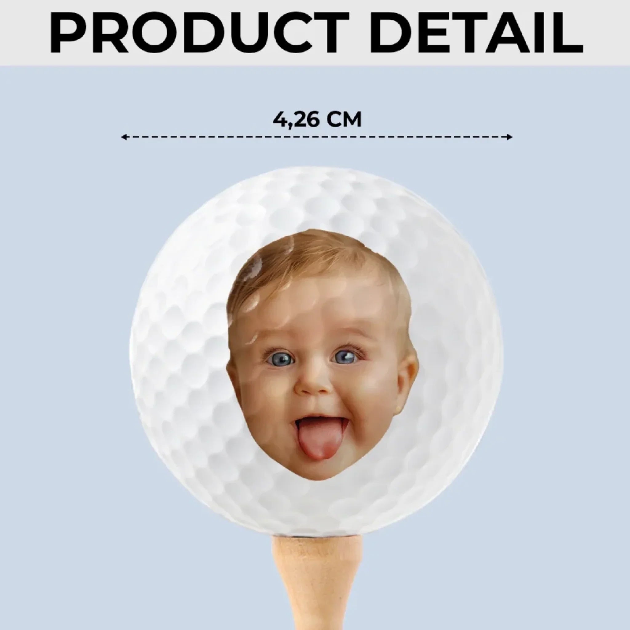 Custom Photo Master Of The Dad Course - Family Personalized Custom Golf Ball - Father's Day, Gift For Sport Lovers, Sport Players, Dad, Grandpa