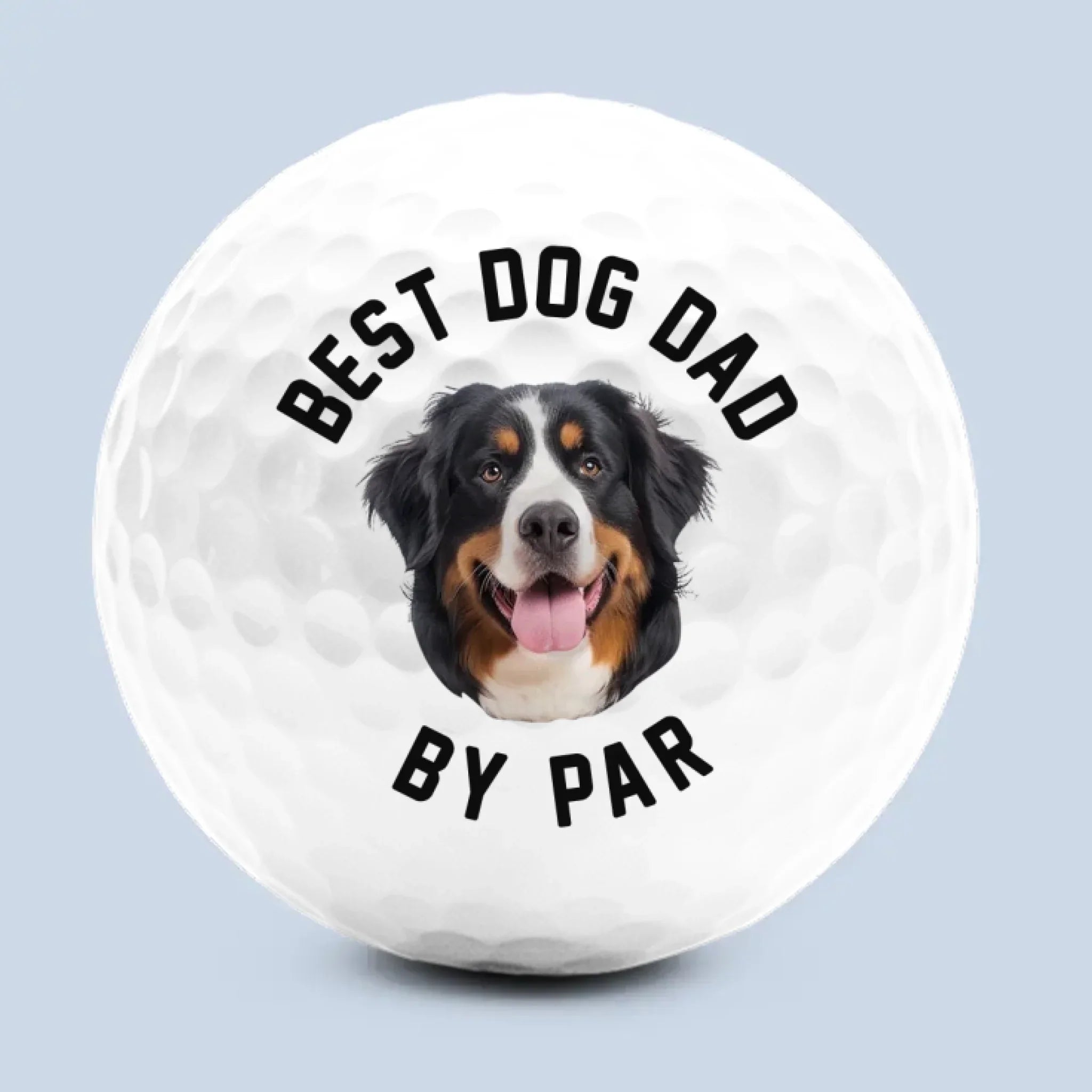 Custom Photo Dog Dad On Par - Dog & Cat Personalized Custom Golf Ball - Father's Day, Gift For Sport Lovers, Sport Players, Pet Owners, Pet Lovers