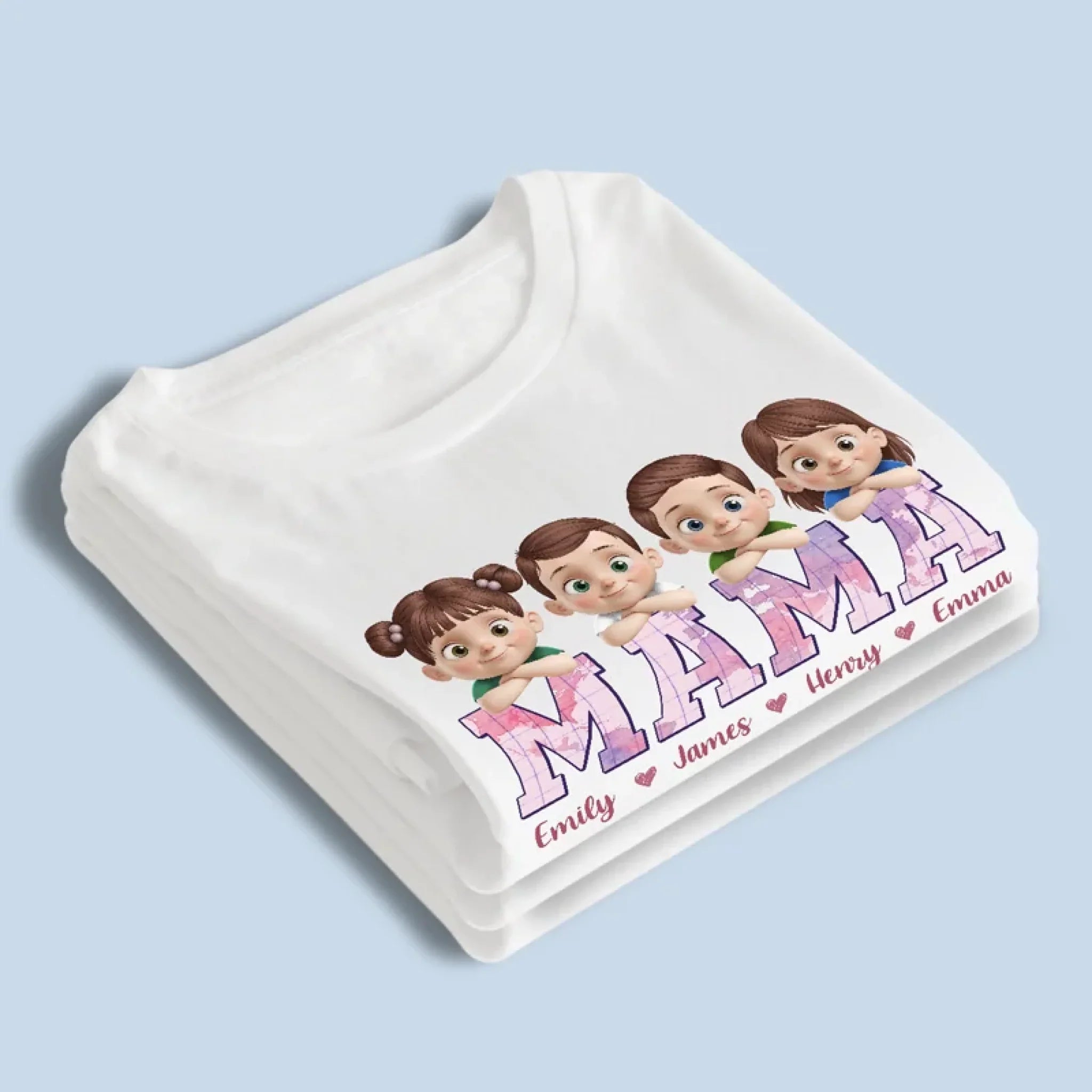 Built With Love - Family Personalized Custom Unisex T-shirt, Premium T-shirt, Hoodie - Mother's Day, Gift For Mom, Grandma