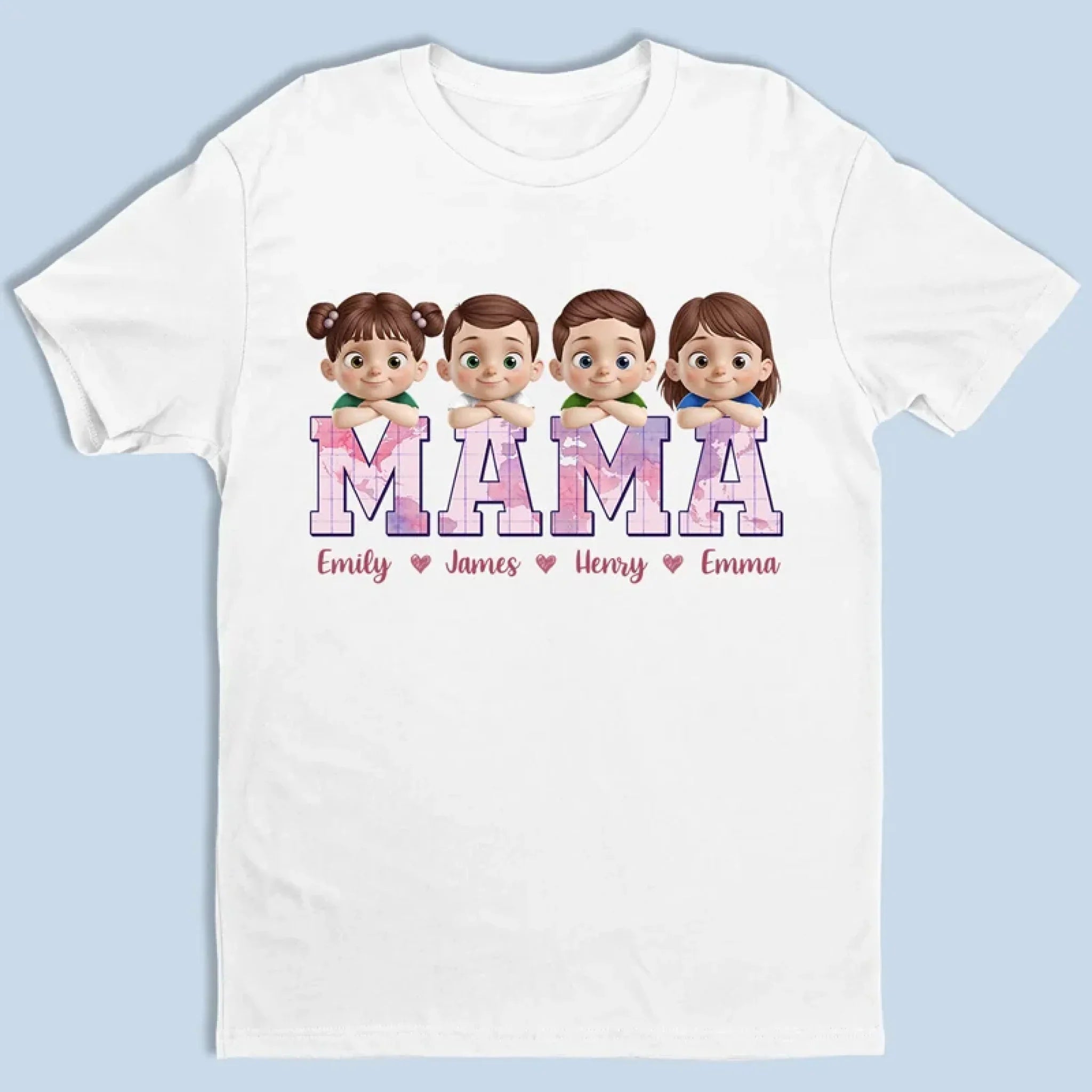 Built With Love - Family Personalized Custom Unisex T-shirt, Premium T-shirt, Hoodie - Mother's Day, Gift For Mom, Grandma