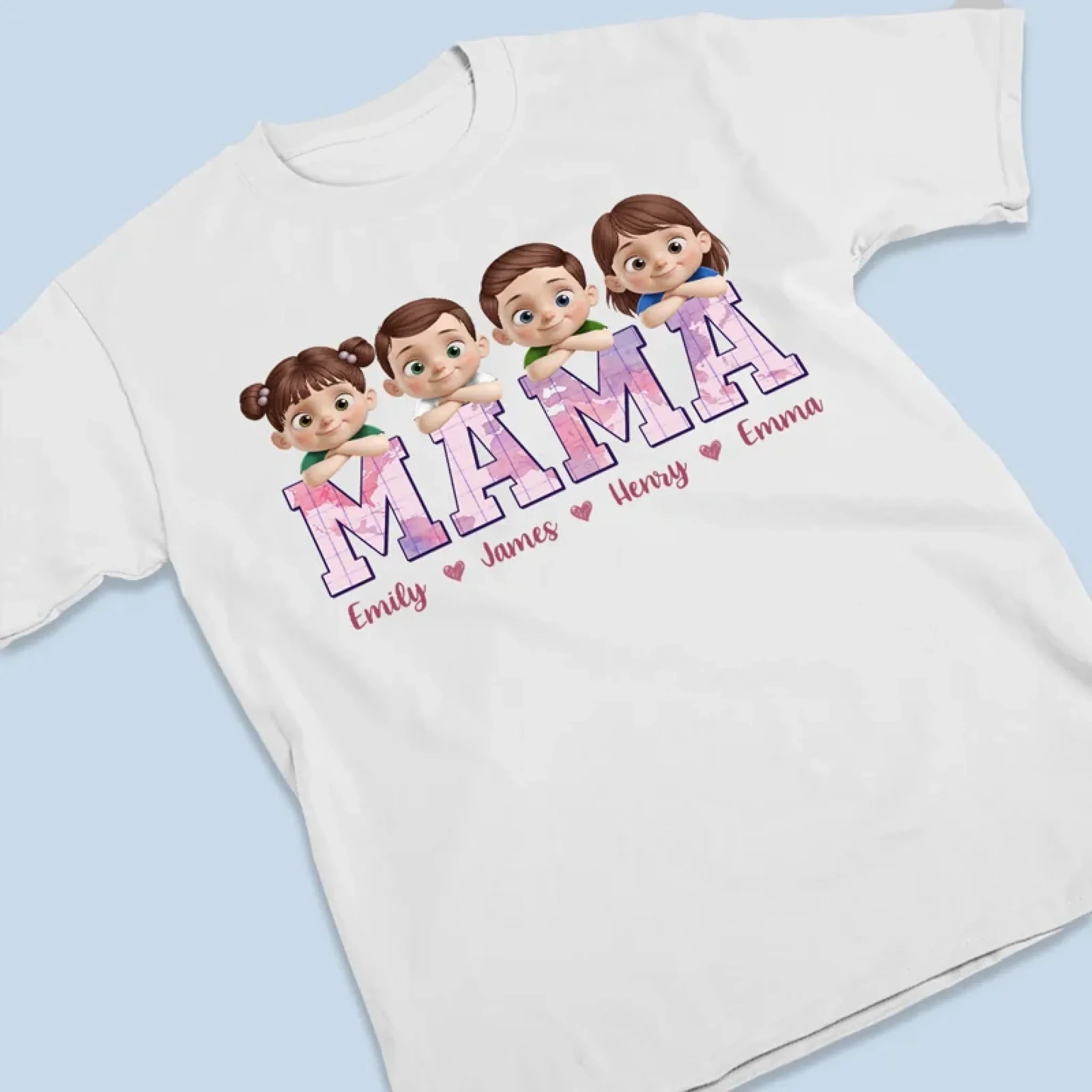 Built With Love - Family Personalized Custom Unisex T-shirt, Premium T-shirt, Hoodie - Mother's Day, Gift For Mom, Grandma