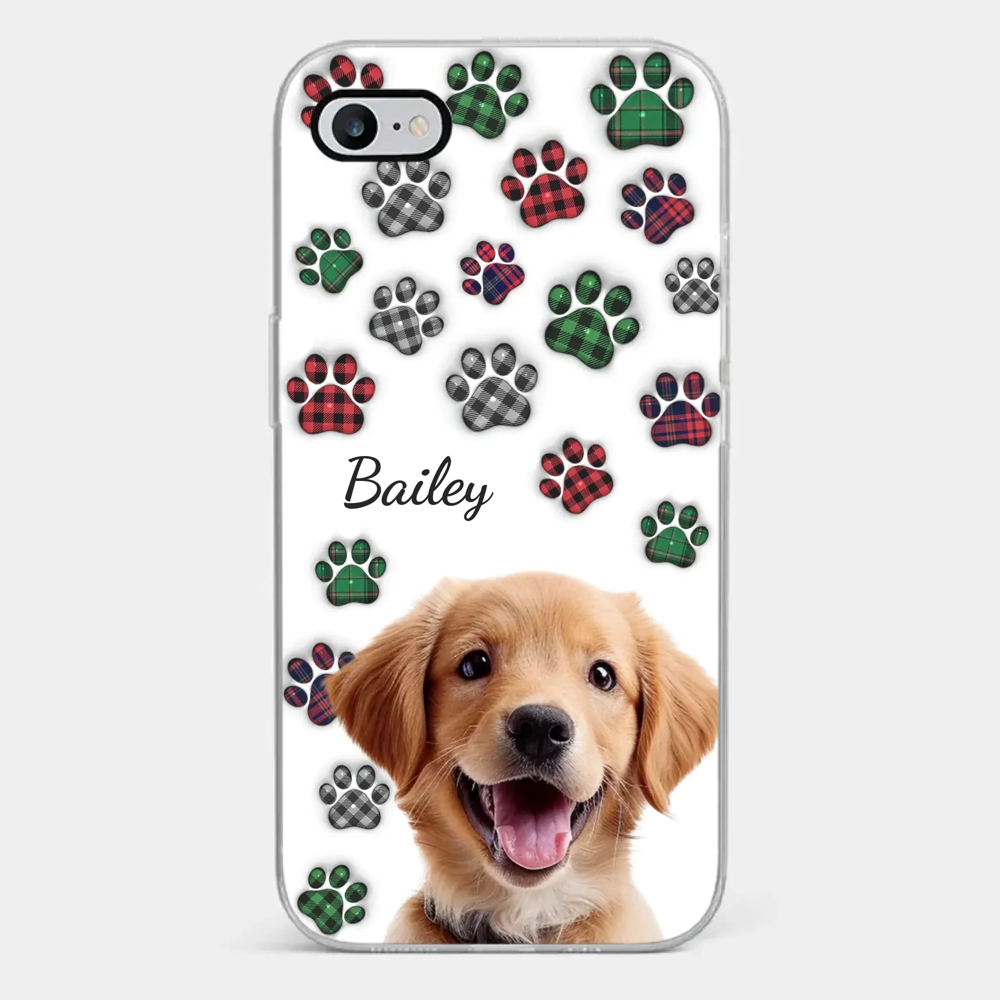 Custom Photo My Best Friend Has Four Paws - Dog & Cat Personalized Custom 3D Inflated Effect Printed Clear Phone Case - Gift For Pet Owners, Pet Lovers