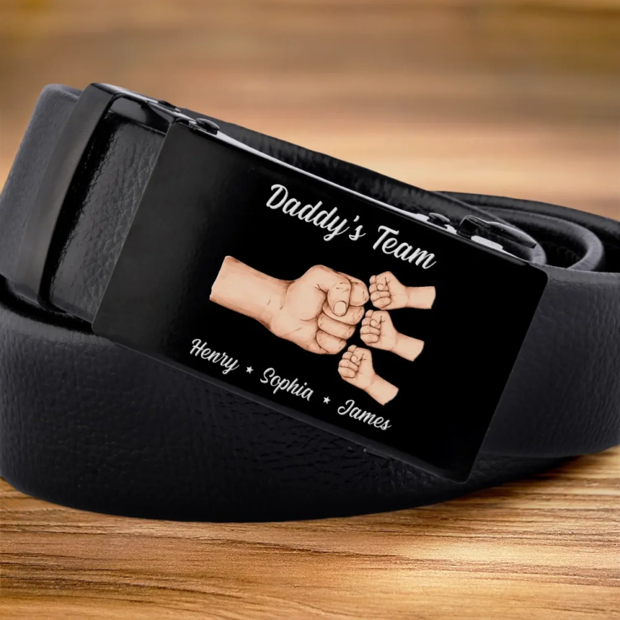 Squad Of Daddy - Family Personalized Custom Printed Belt Buckle - Father's Day, Gift For Dad, Grandpa