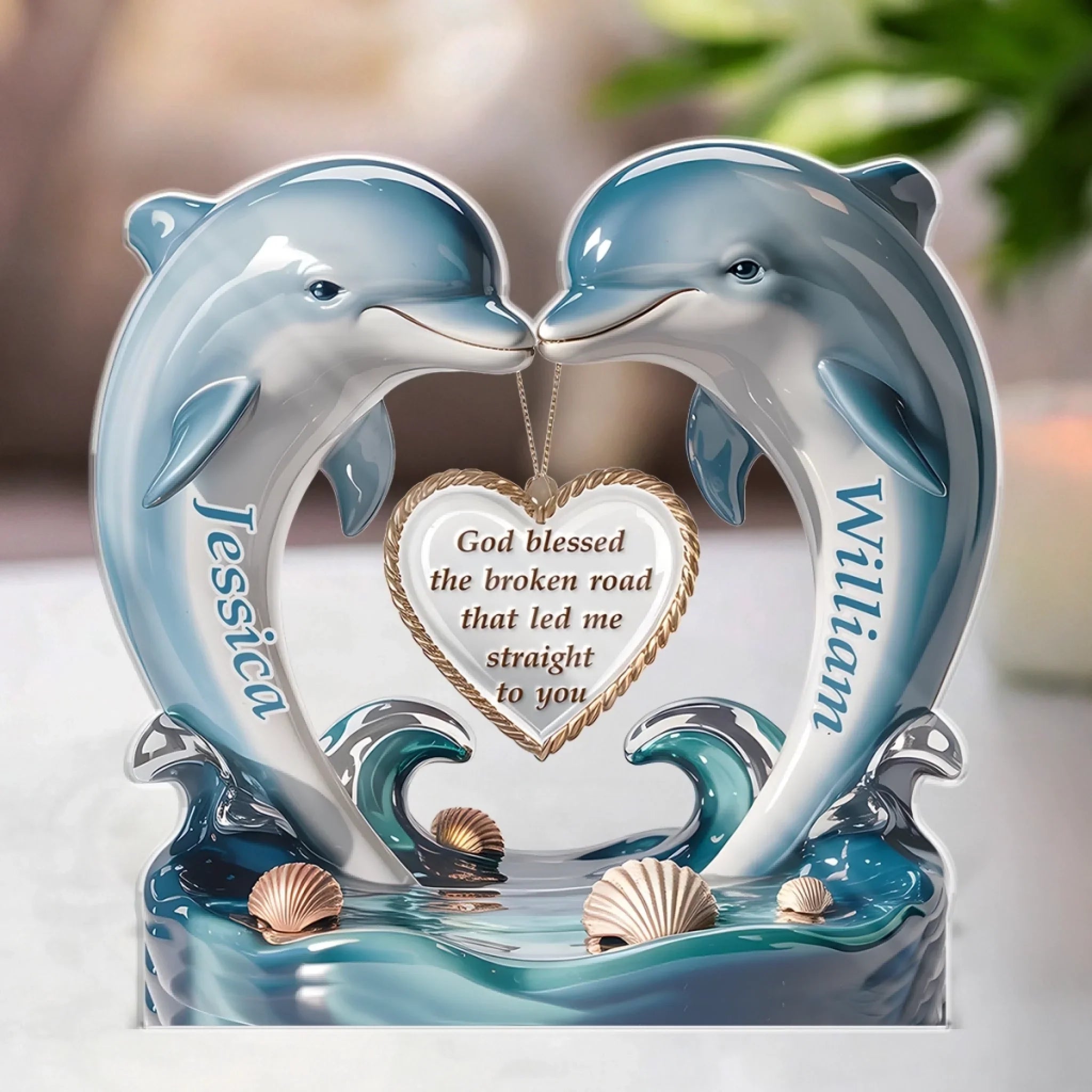 From One Heart To Another, Always - Couple Personalized Custom Acrylic Plaque Custom Shape - Gift For Husband Wife, Anniversary