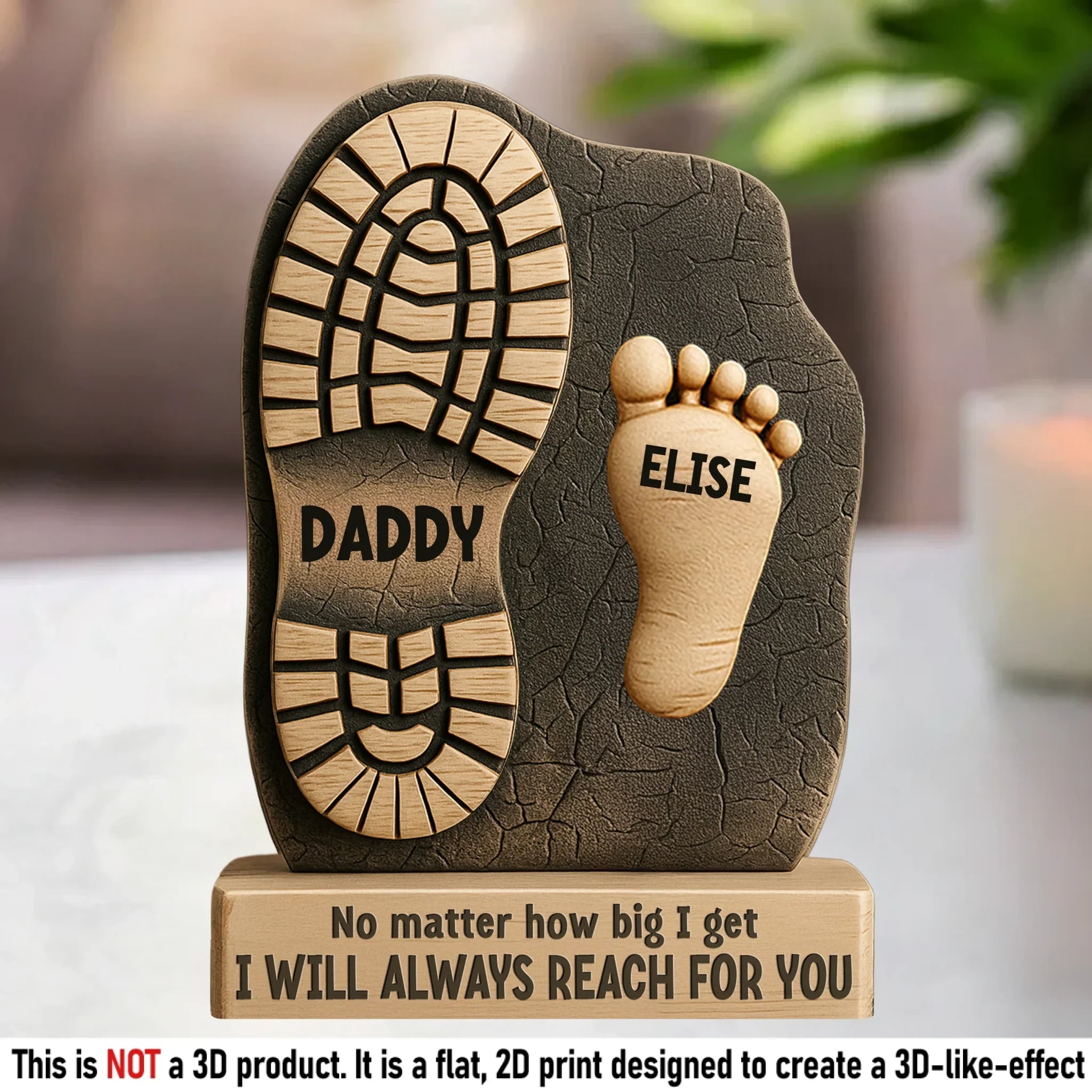 I'm Following In Your Footsteps - Family Personalized Custom Acrylic Plaque Custom Shape - Father's Day, Gift For Dad, Grandpa