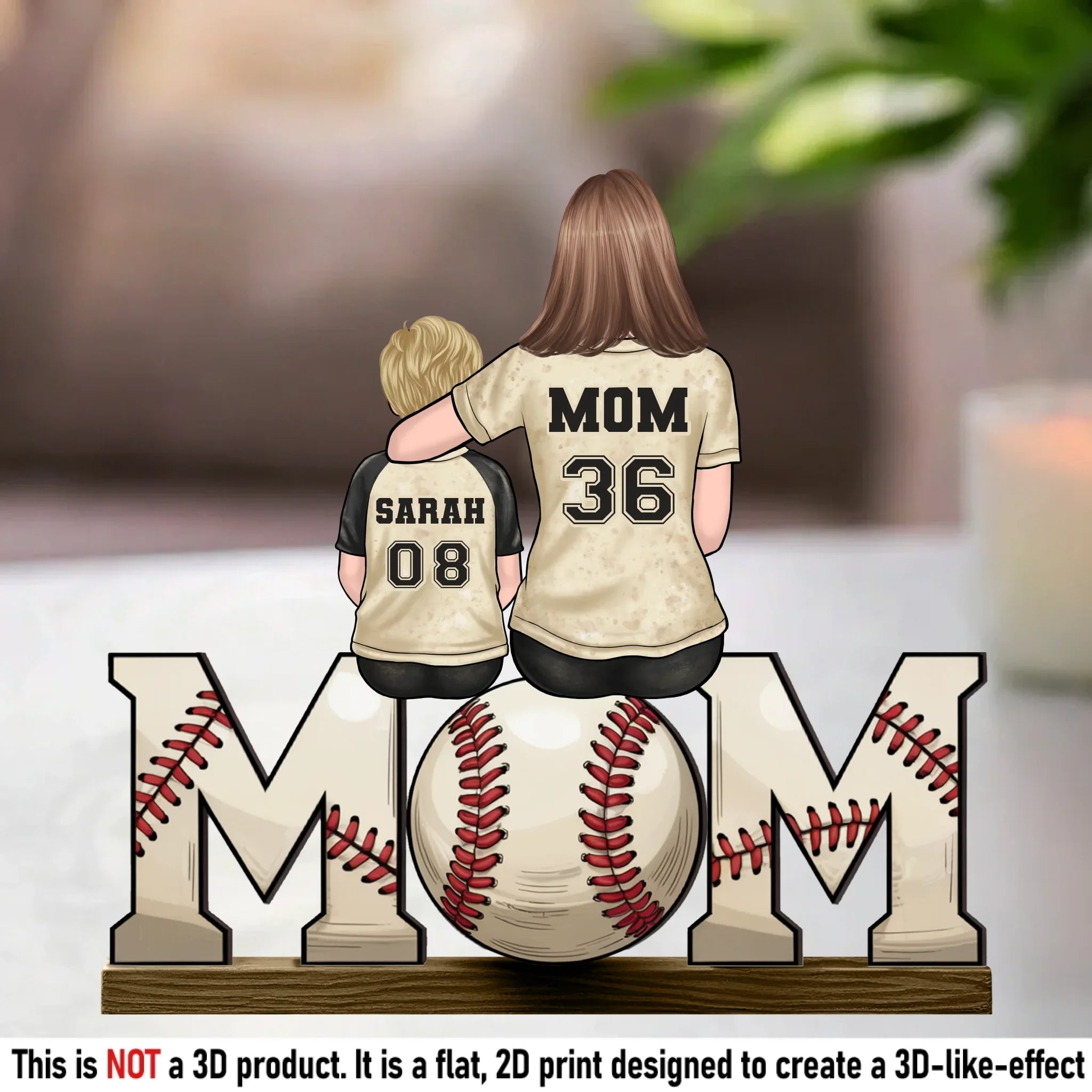 Team Mom, Always In The Game - Family Personalized Custom Acrylic Plaque Custom Shape - Mother's Day, House Warming Gift For Mom, Sport Lovers, Sport Players