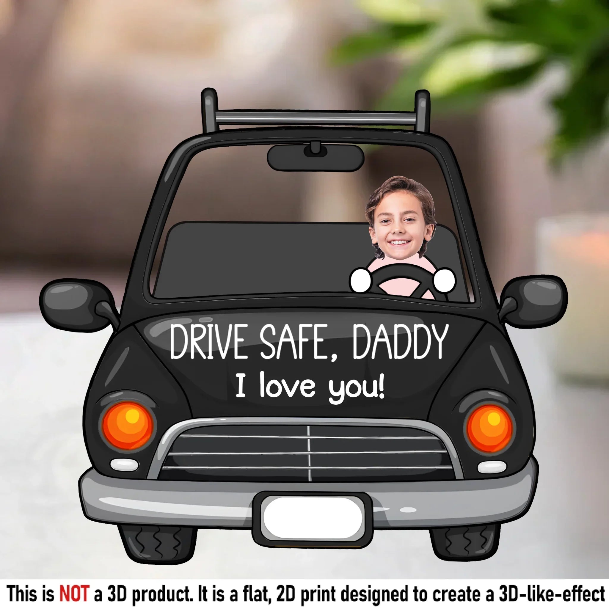 Custom Photo Driven By Love - Family Personalized Custom Acrylic Plaque Custom Shape - Father's Day, Gift For Dad, Grandpa