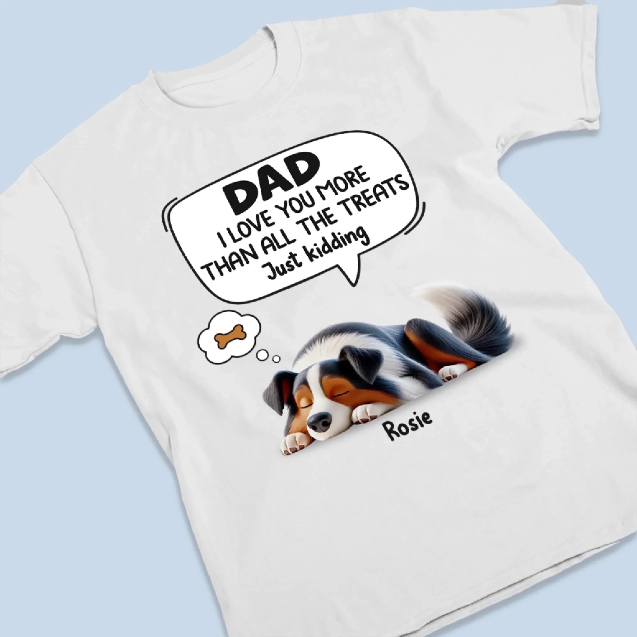 I Love You Almost As Much As I Love Snacks - Dog Personalized Custom Unisex T-shirt, Premium T-shirt, Hoodie - Father's Day, Gift For Dad, Pet Owners, Pet Lovers