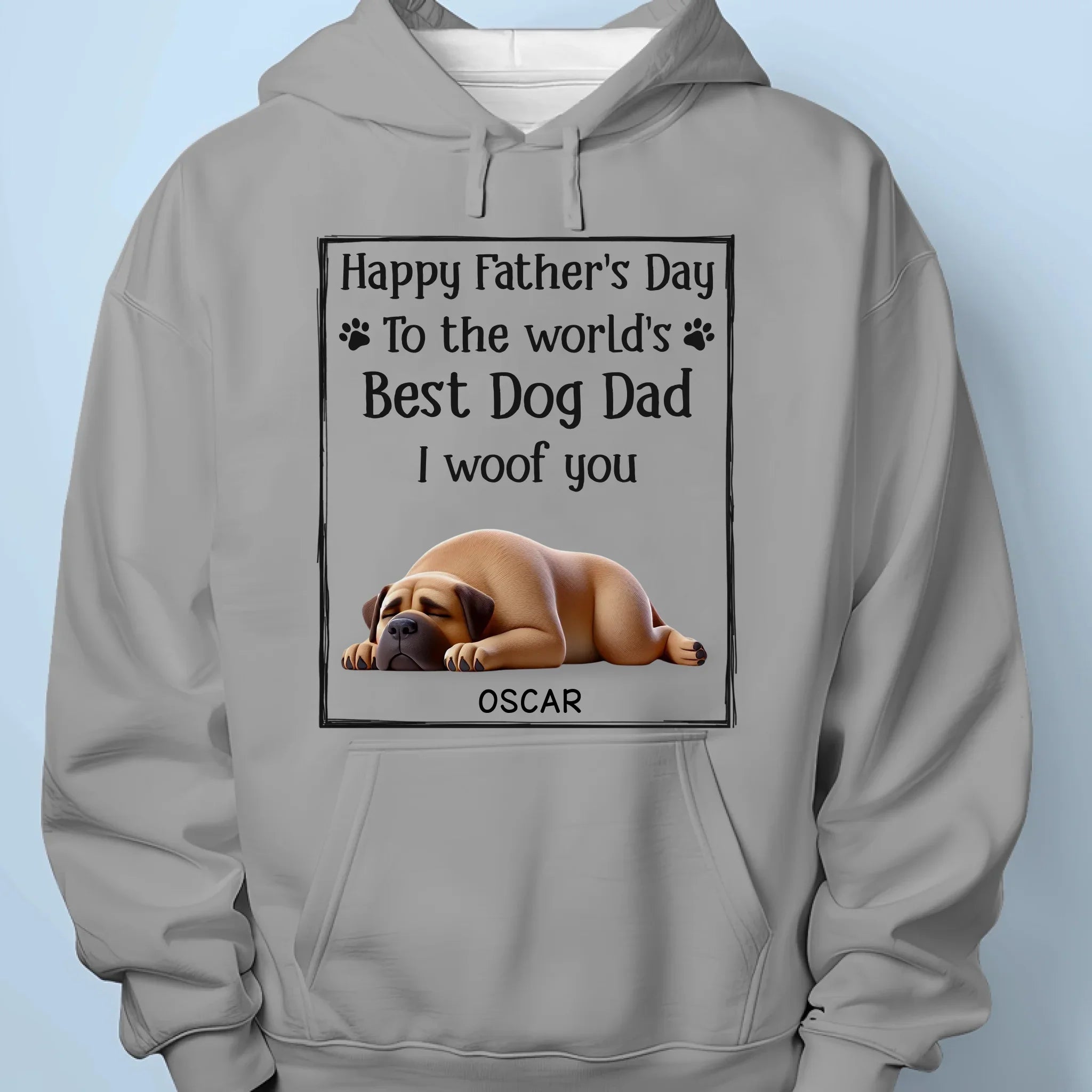 To The Best Dog Dad, I Ruff You So Much - Dog Personalized Custom Unisex T-shirt, Premium T-shirt, Hoodie - Father's Day, Gift For Dad, Pet Owners, Pet Lovers